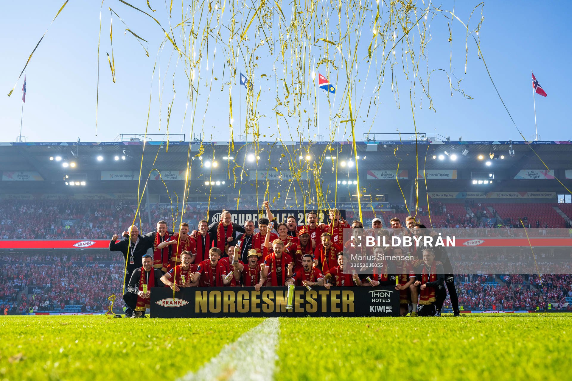 Players of Brann celebrate