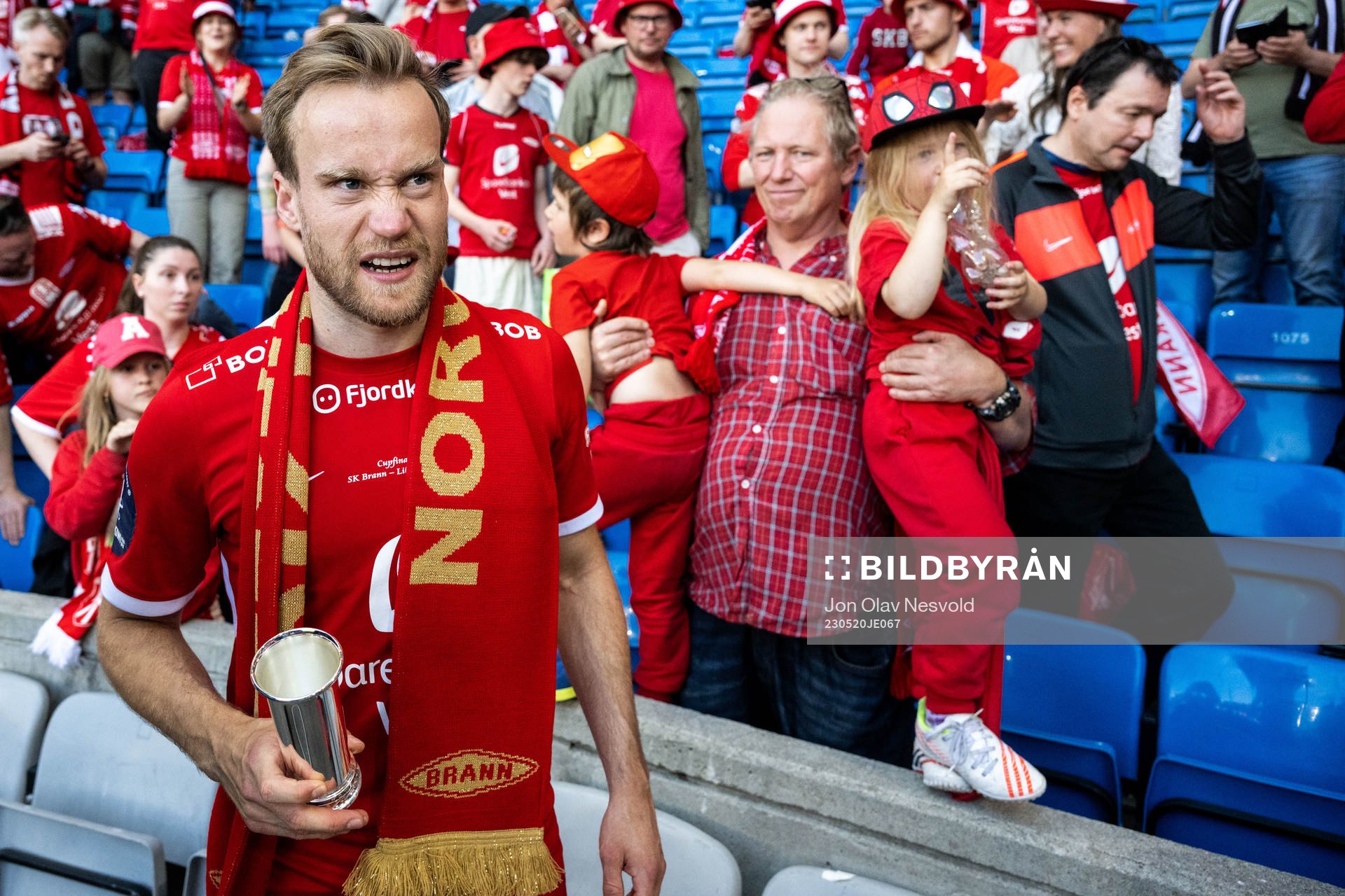 Bård Finne of Brann celebrates