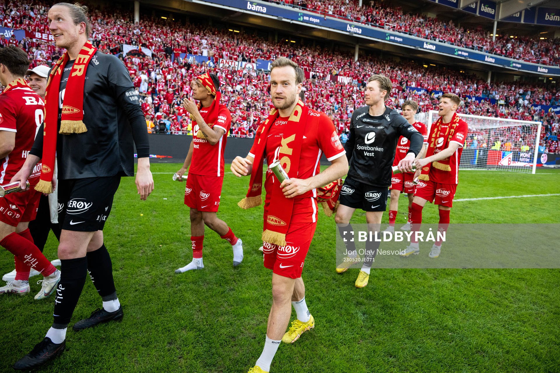 Bård Finne of Brann celebrates