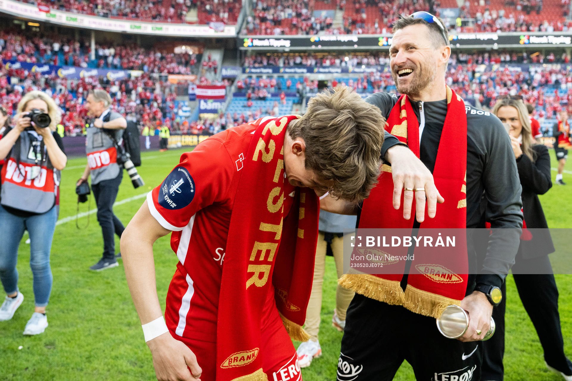 Niklas Jensen Wassberg and Head coach Eirik Horneland of