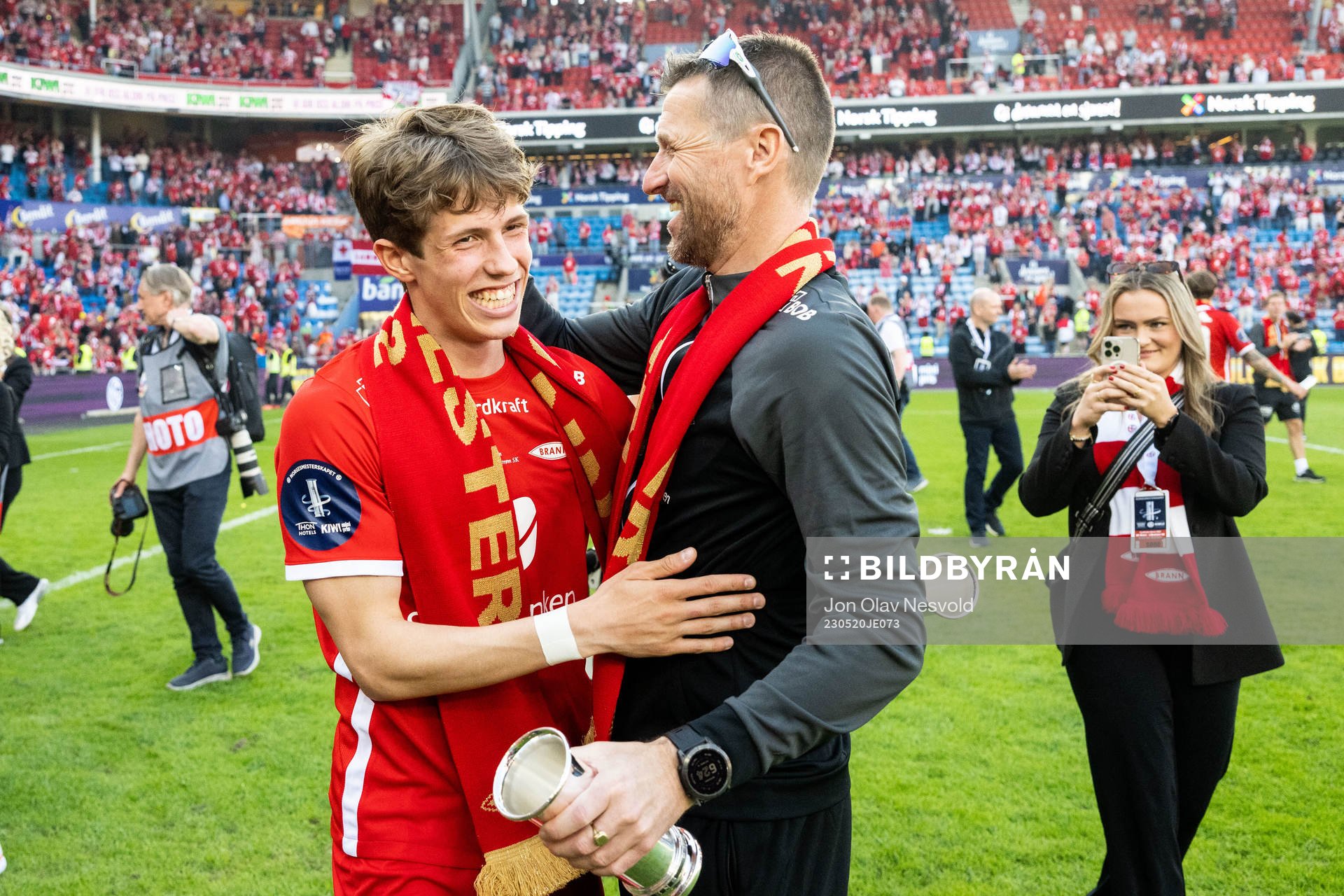Niklas Jensen Wassberg and Head coach Eirik Horneland of