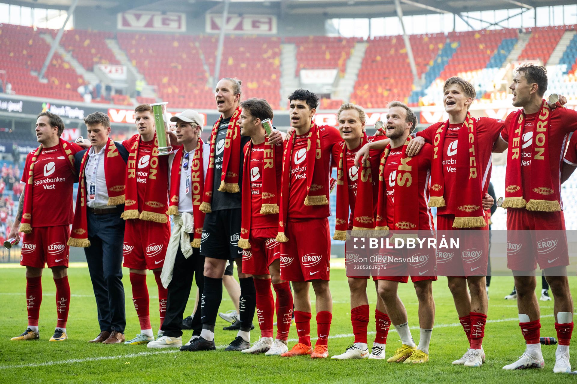 Players of Brann celebrate