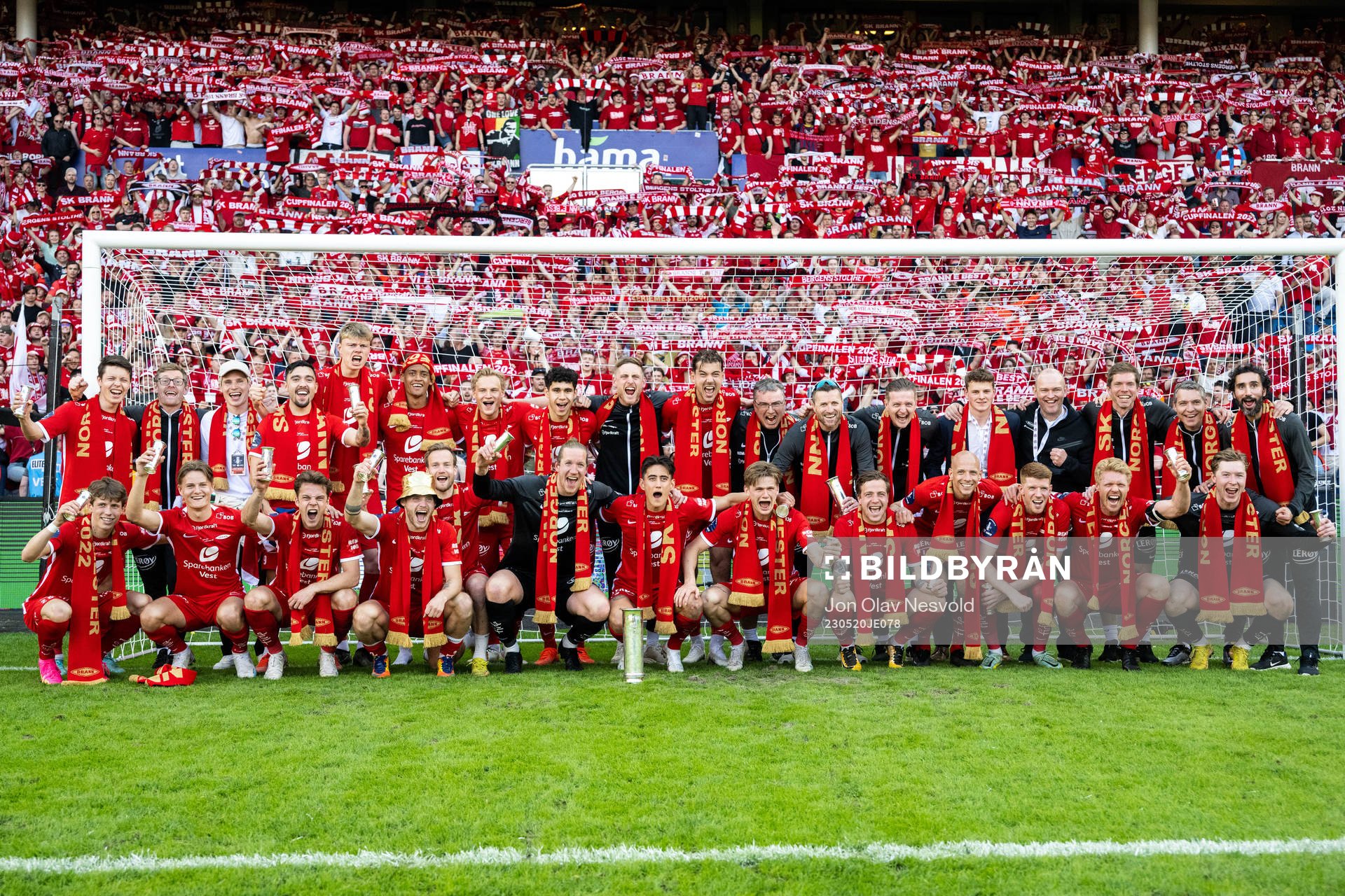 Players of Brann celebrate