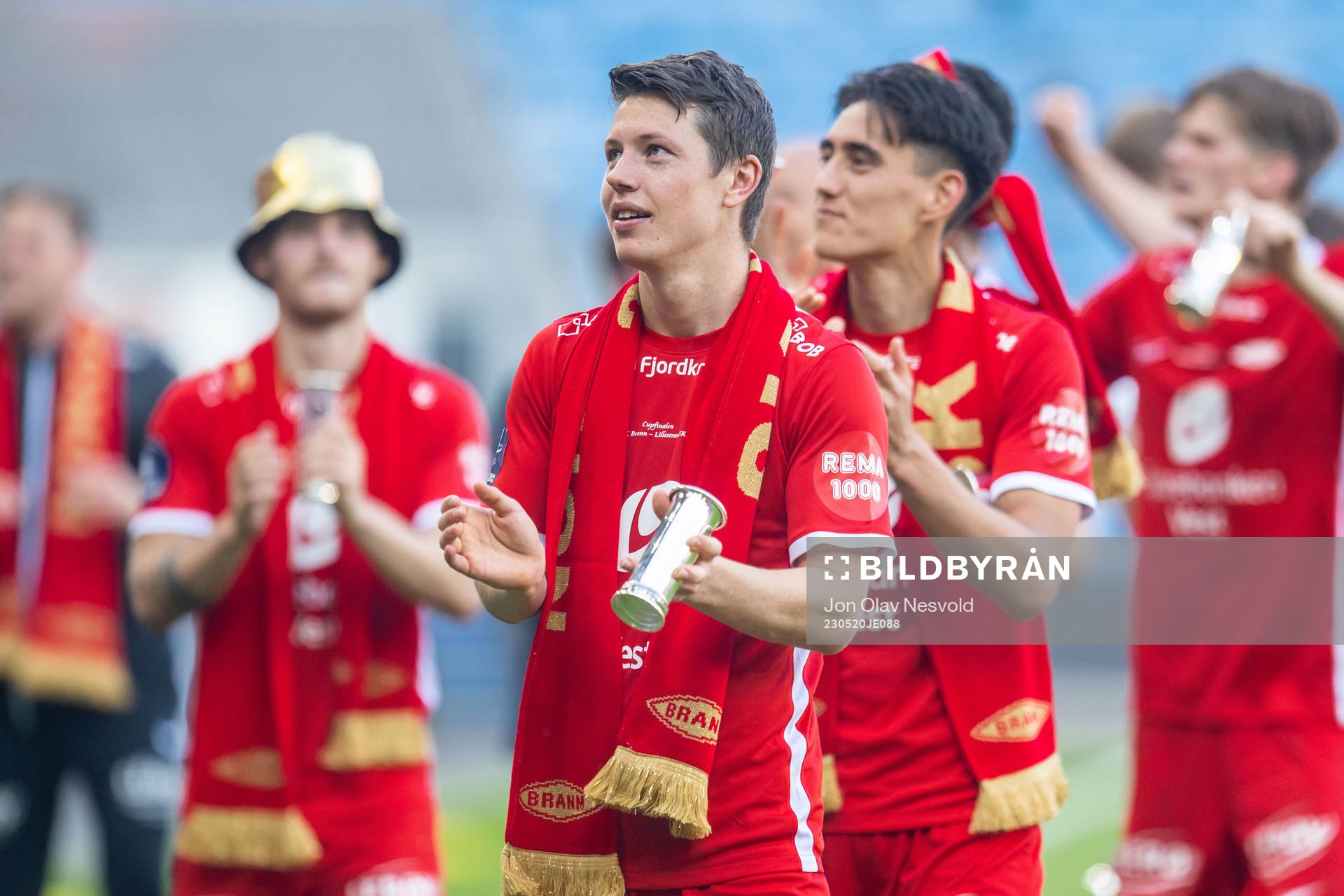 Mathias Rasmussen of Brann celebrates