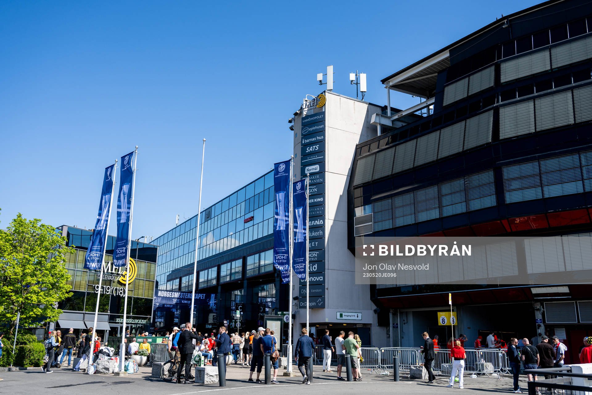  General exterior view of Ullevaal stadion ahead of the cup final between Brann and Lillestrøm on May 20, 2023 in Oslo. 