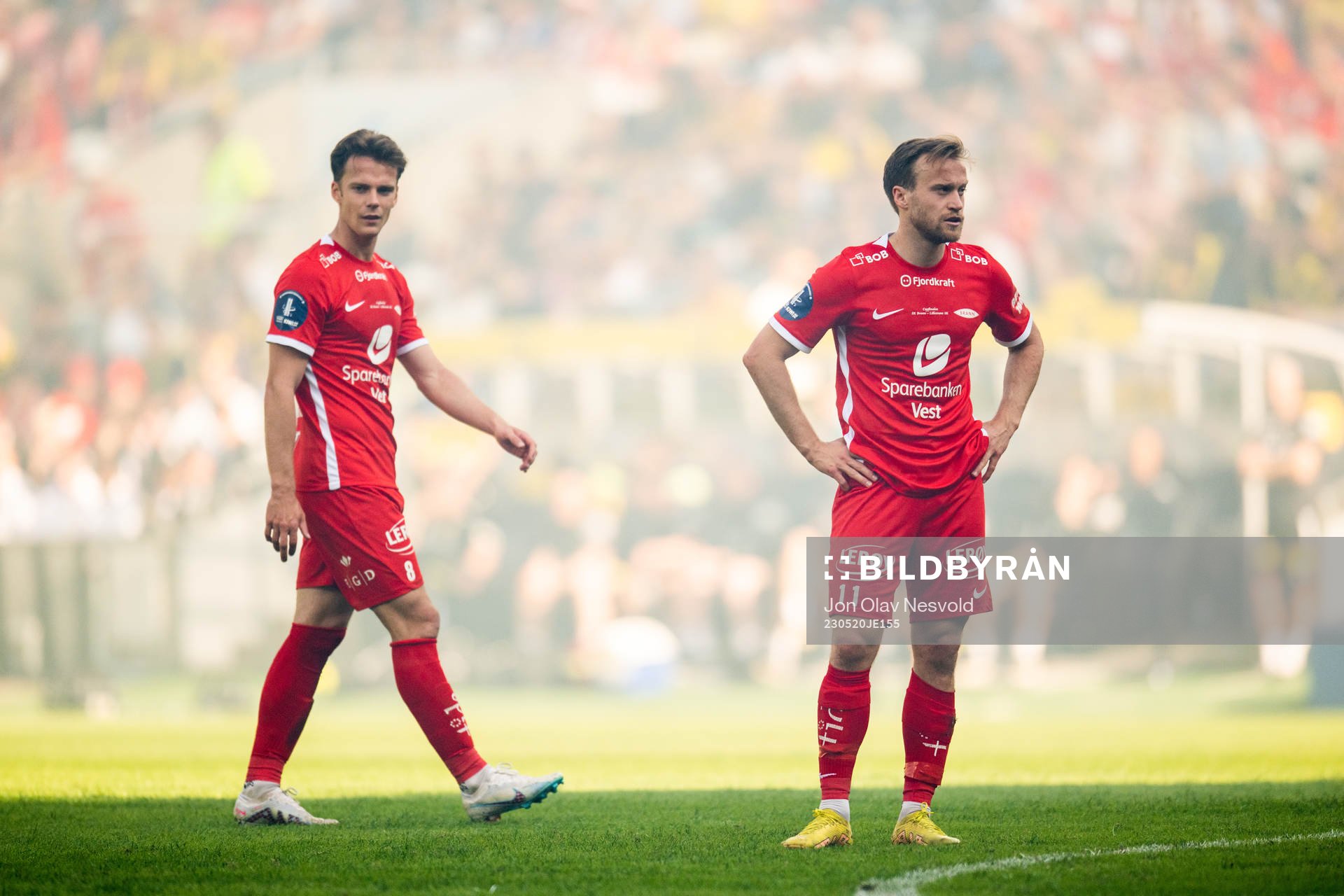 Felix Horn Myhre and Bård Finne of Brann