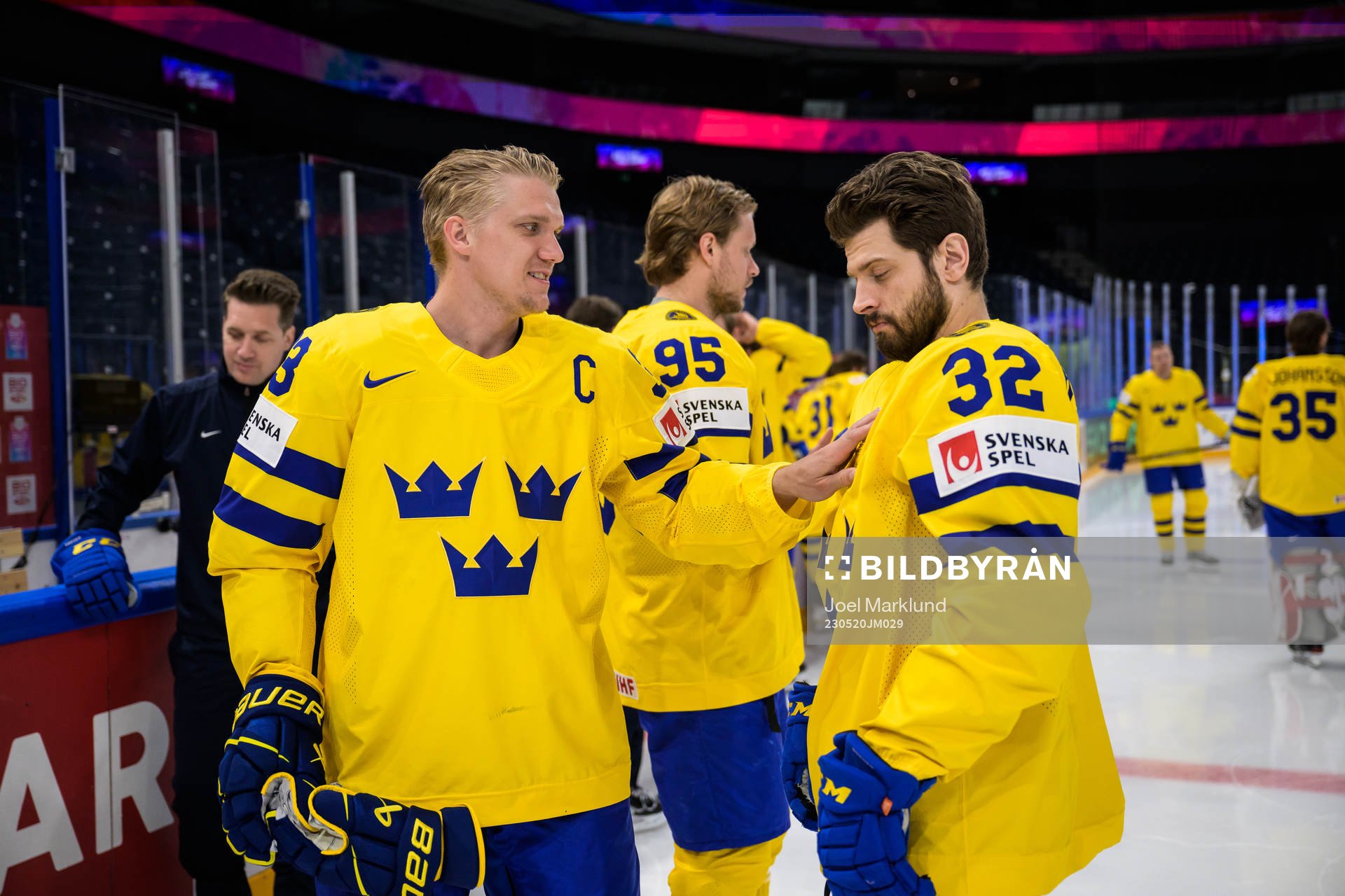 Jakob Silfverberg and Lukas Bengtsson of Sweden at a