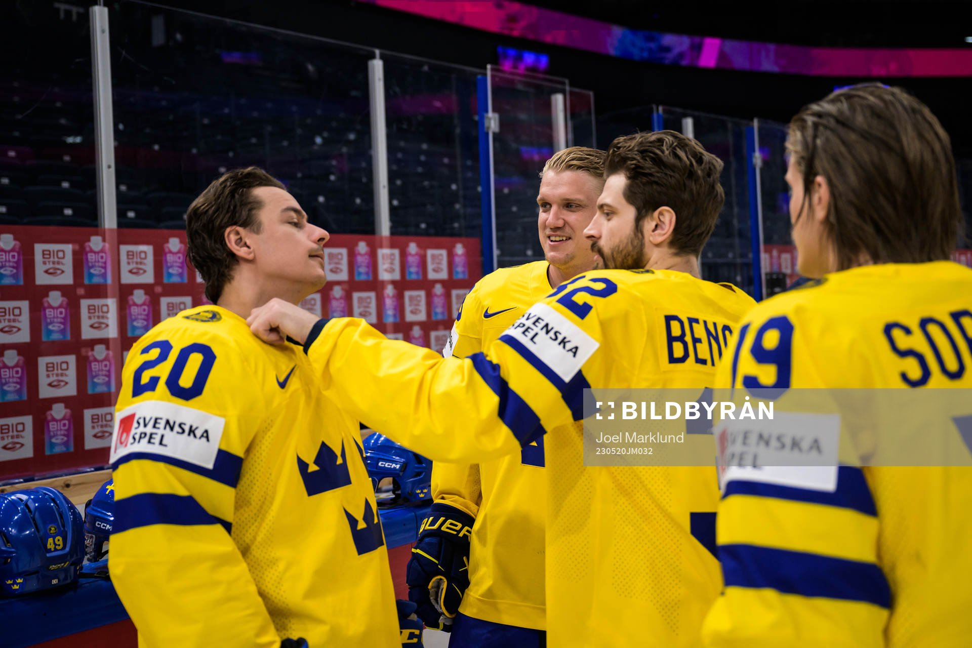 André Petersson, Jakob Silfverberg, Lukas Bengtsson and