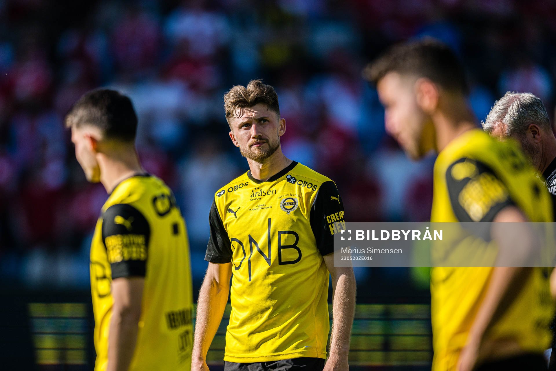 Vebjørn Hoff of Lillestrøm looks dejected