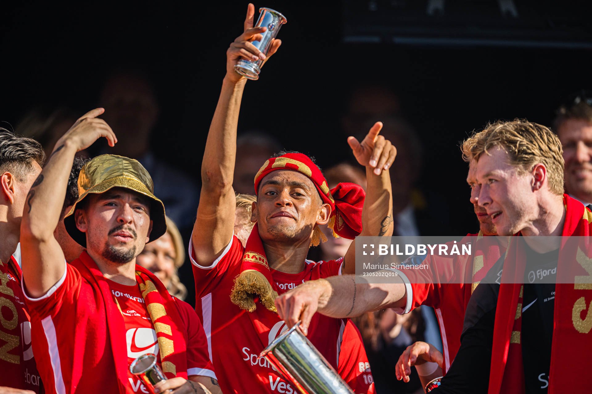 Niklas Castro and Japhet Sery Larsen of Brann celebrates