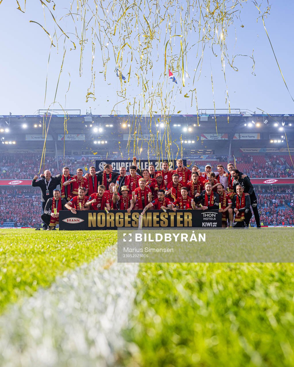 Players of Brann celebrate