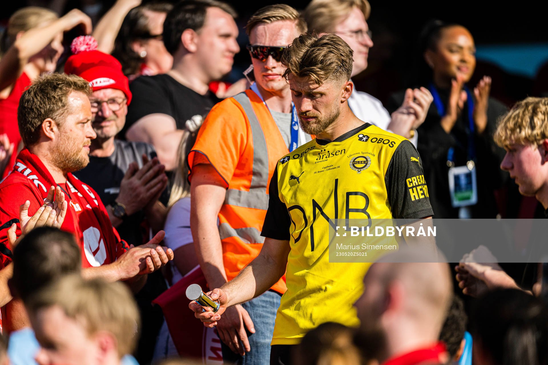 Vebjørn Hoff of Lillestrøm looks dejected