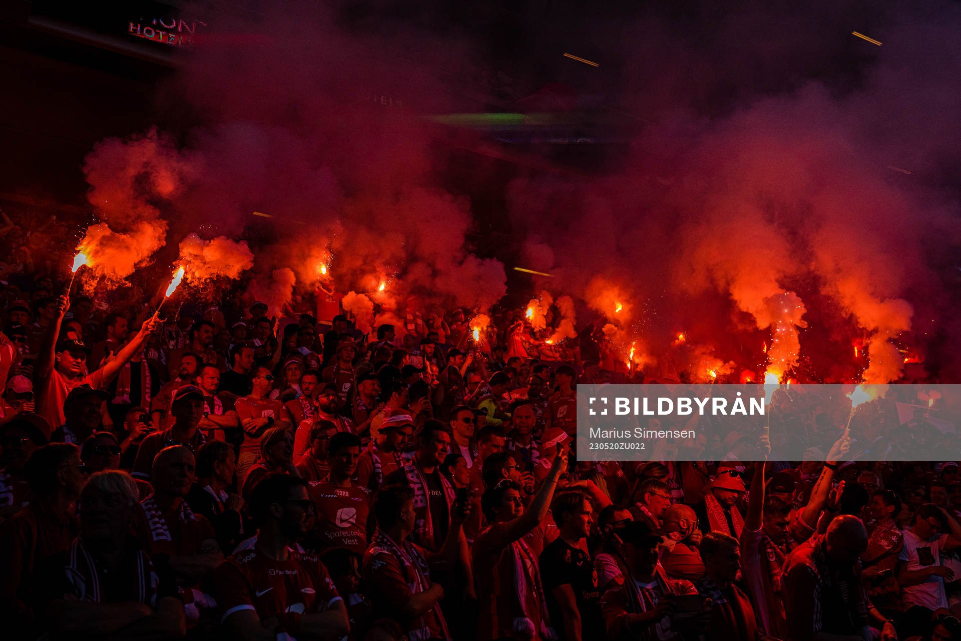 Spectators in the stands