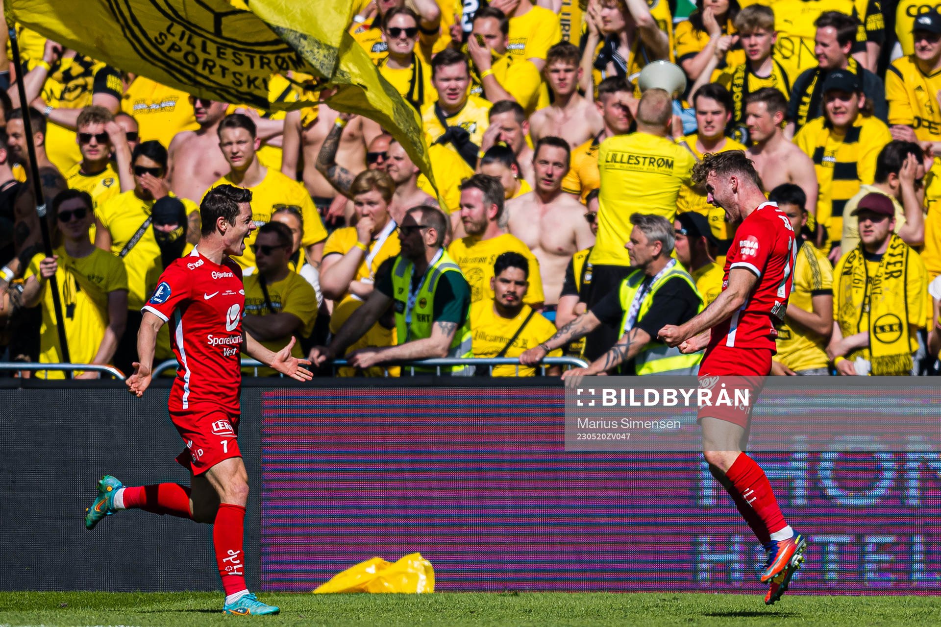 Ole Didrik Blomberg of Brann celebrates
