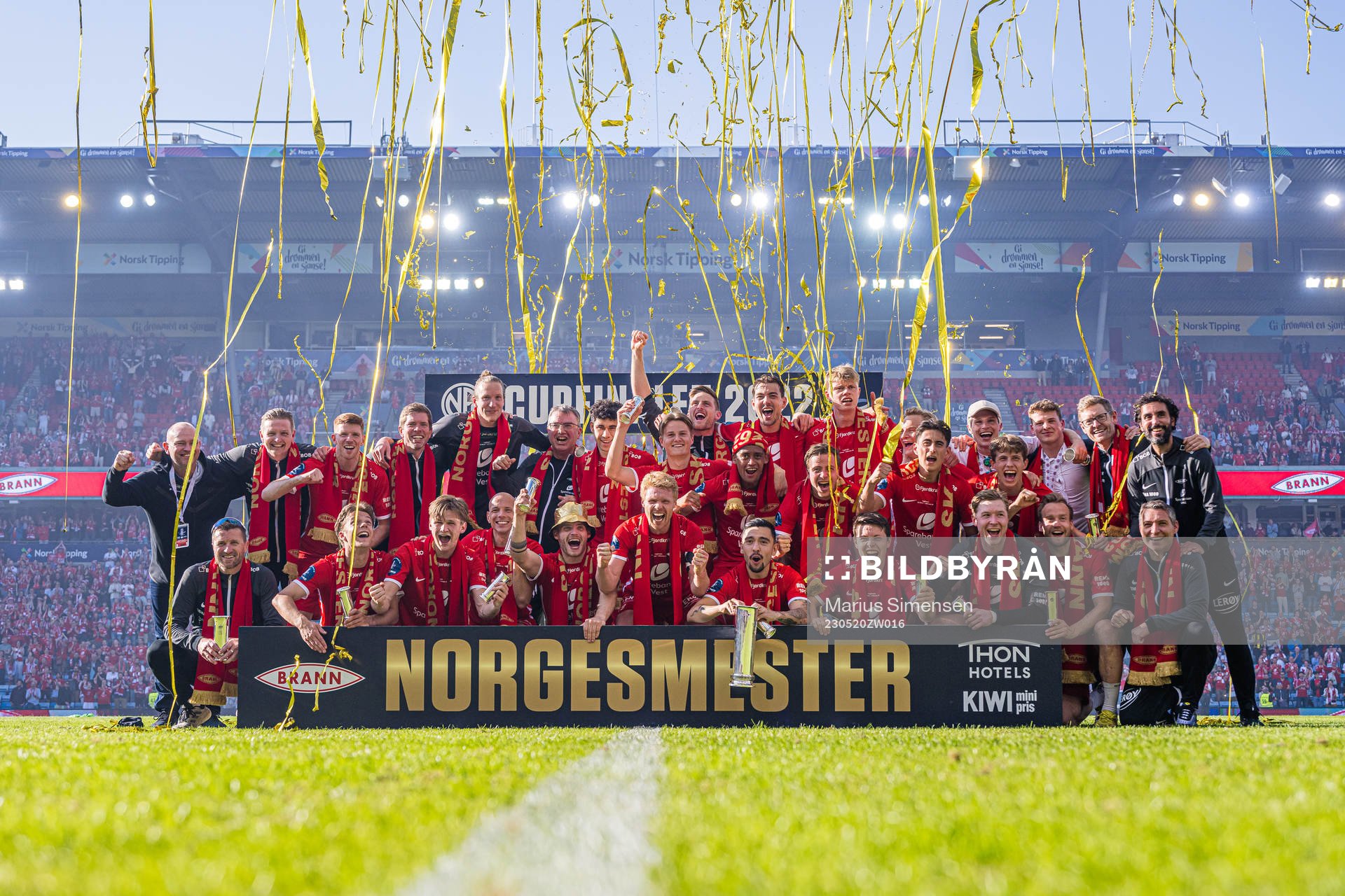 Players of Brann celebrate