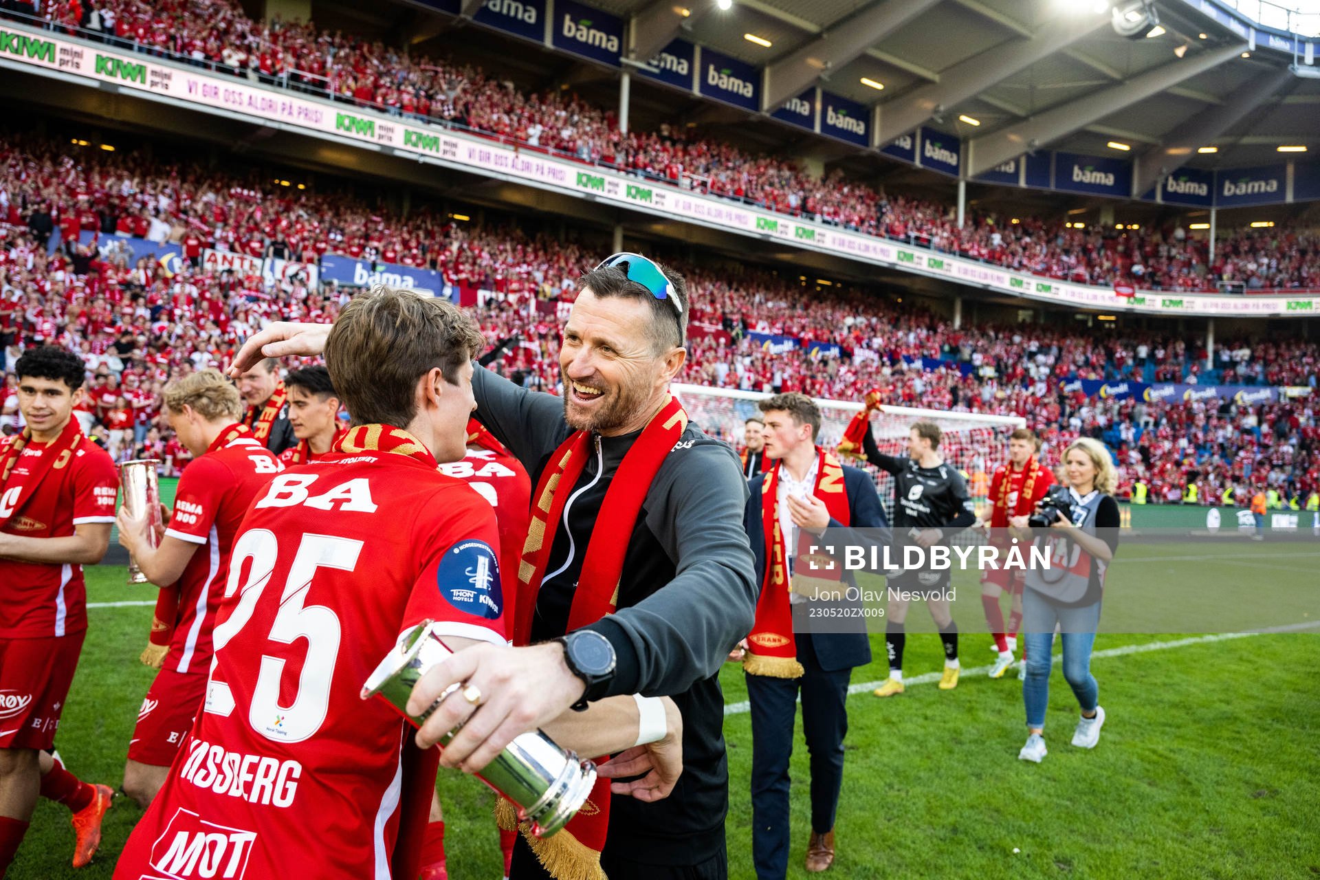 Niklas Jensen Wassberg and head coach Eirik Horneland of