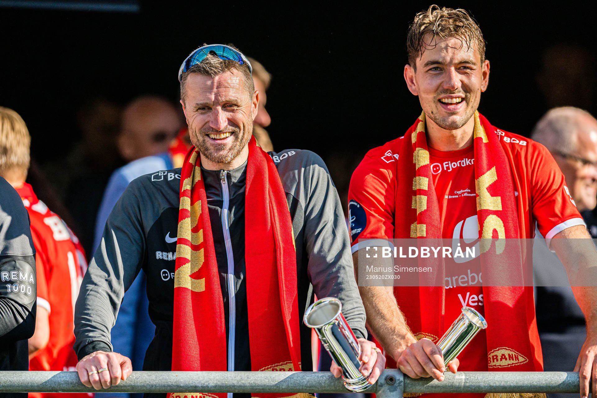 Eirik Horneland, head coach of Brann, and Fredrik Pallesen