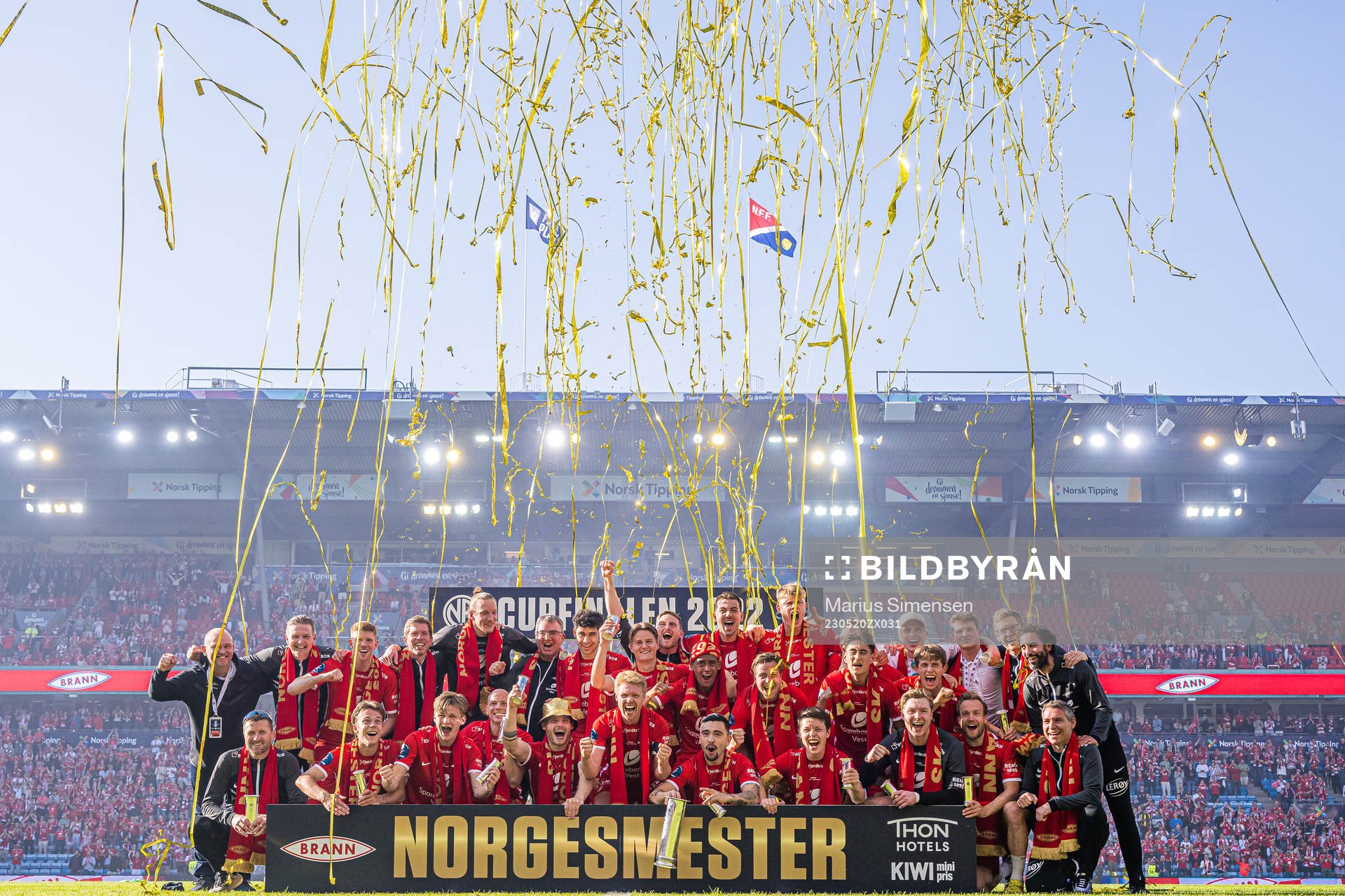Players of Brann celebrate