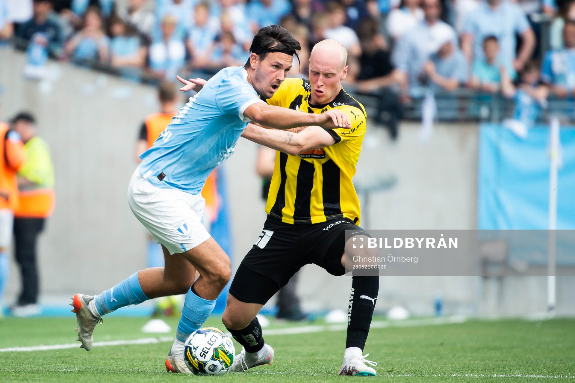 Malmö FFs Stefano Vecchia och Häckens Valgeir Fridriksson