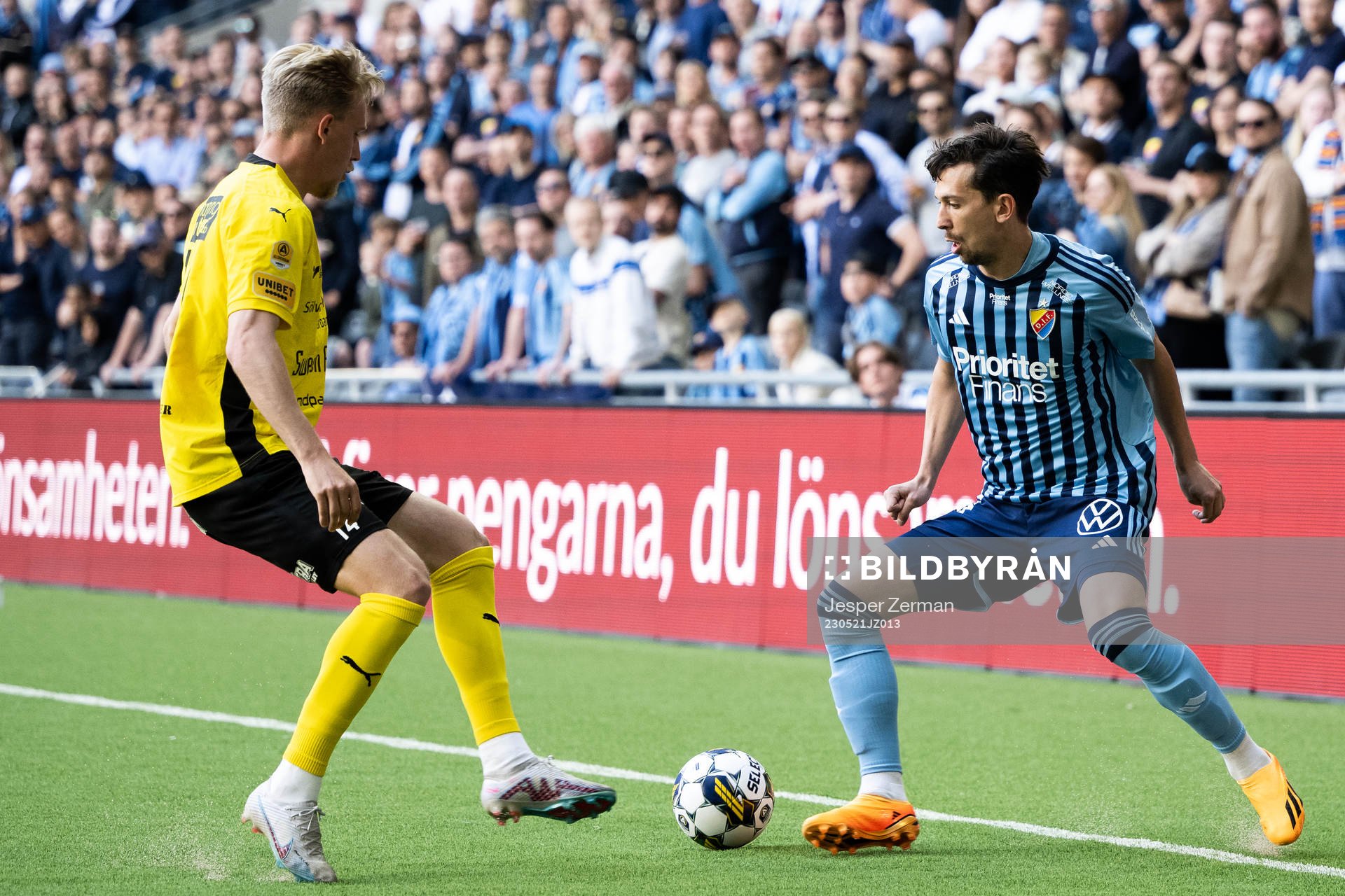 Mjällbys Herman Johansson och Djurgårdens Gustav Wikheim
