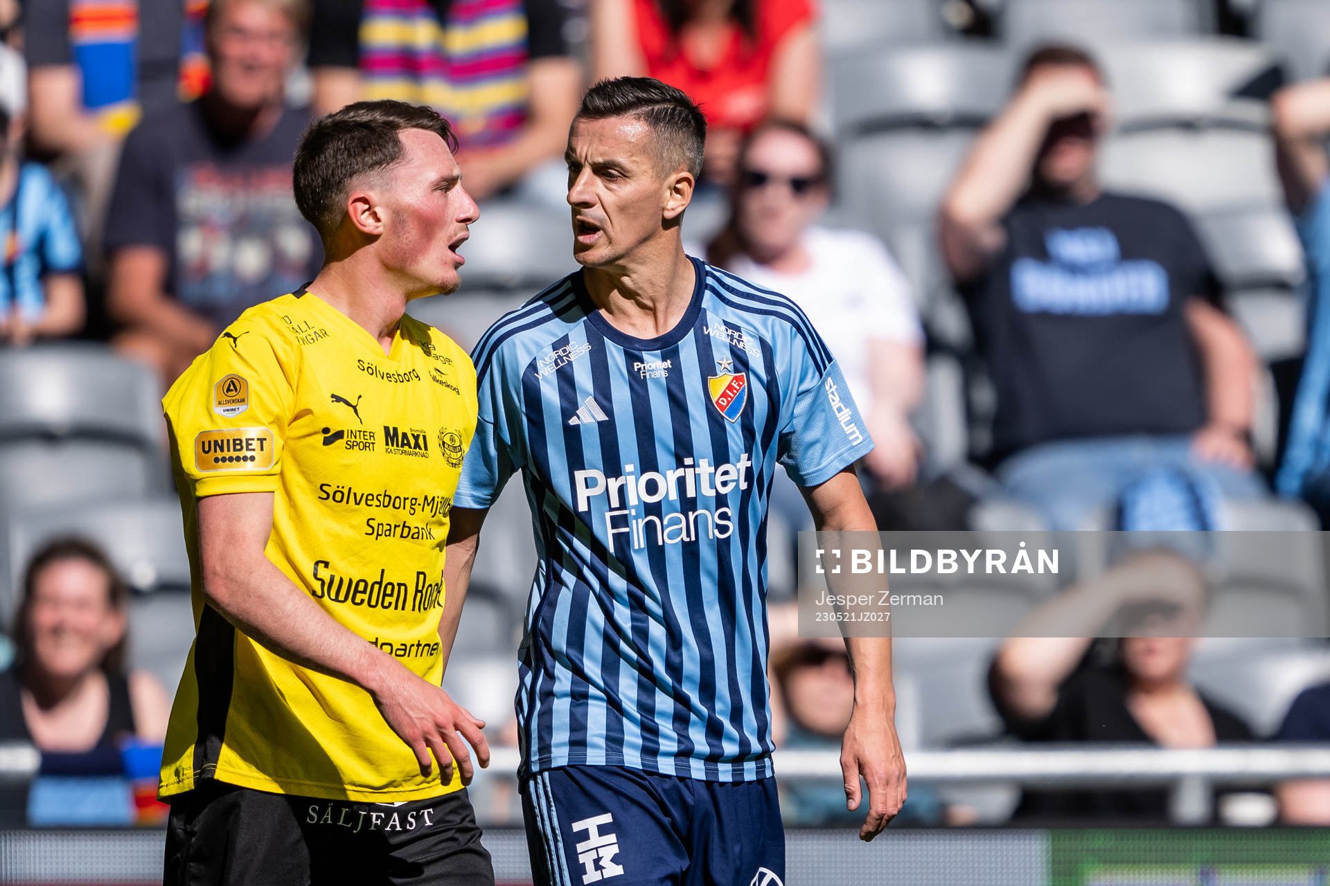 Mjällbys Noah Persson och Djurgårdens Haris Radetinac