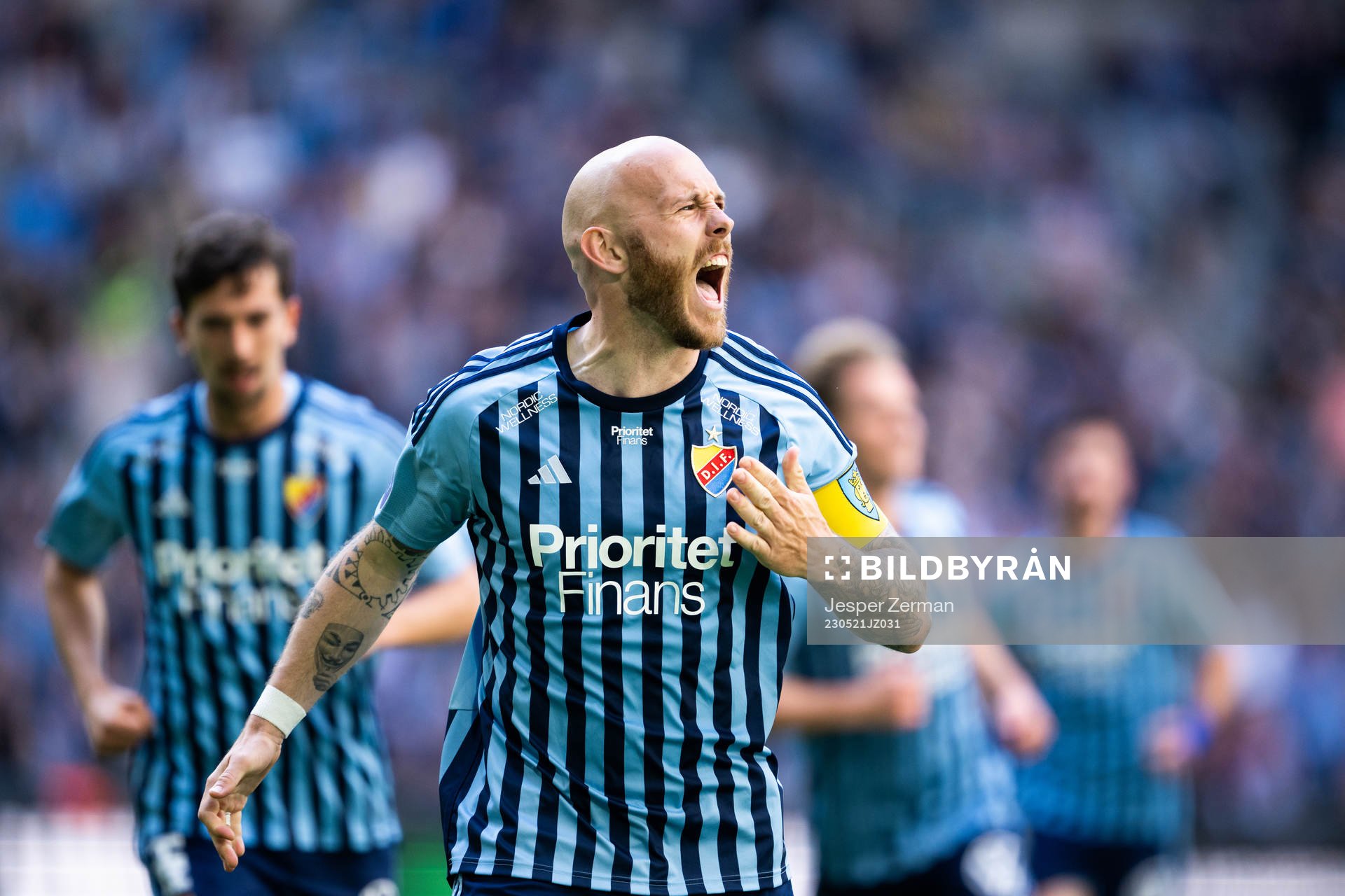 Djurgårdens Magnus Eriksson jublar
