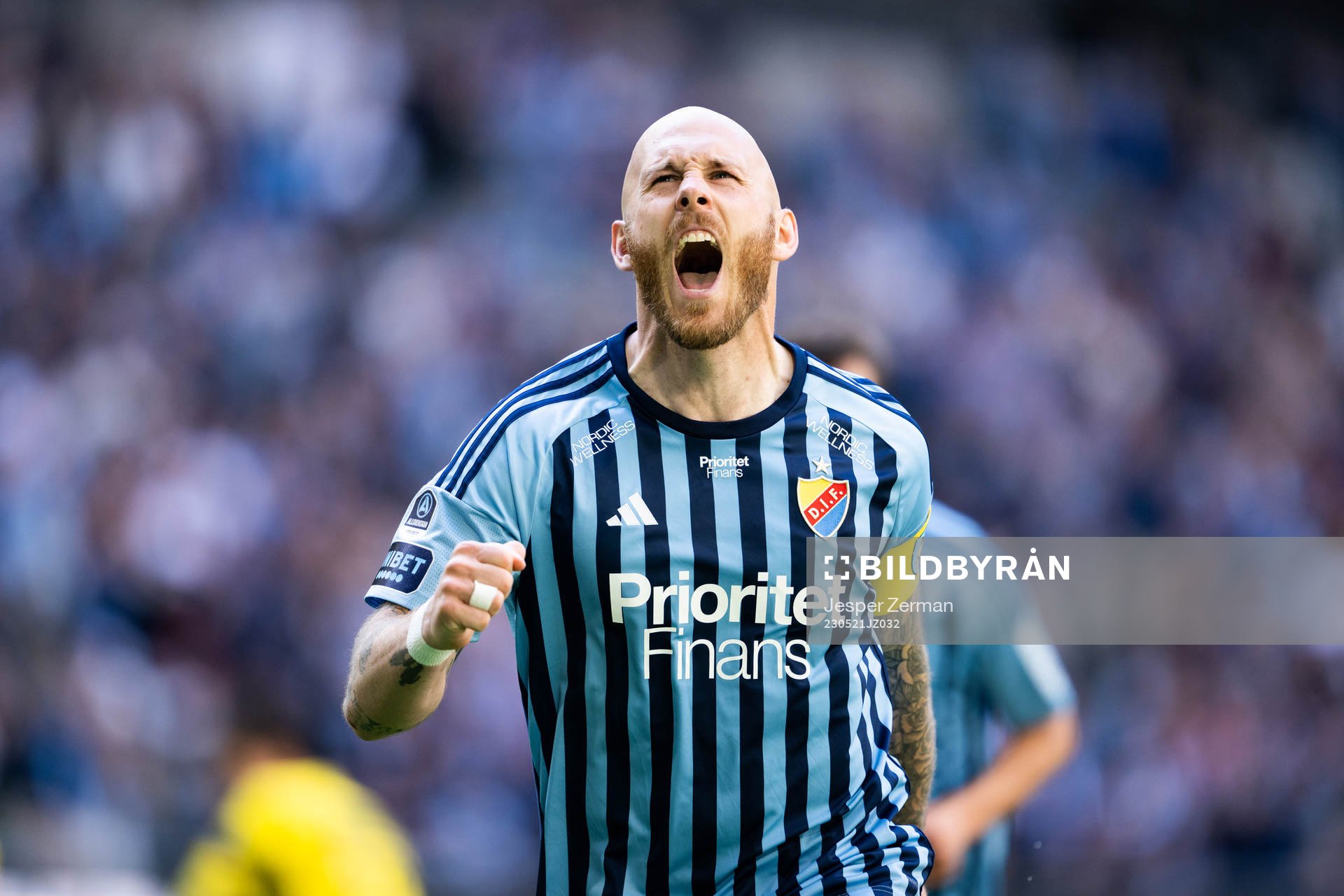 Djurgårdens Magnus Eriksson jublar