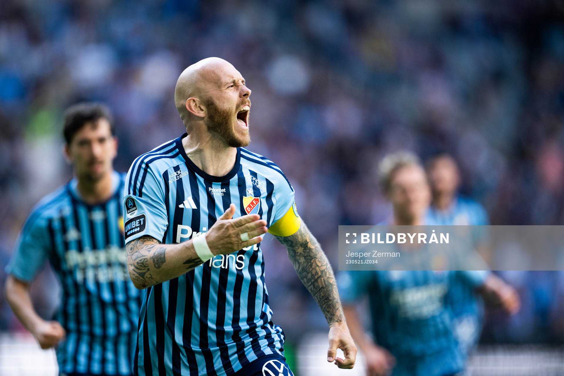 Djurgårdens Magnus Eriksson jublar