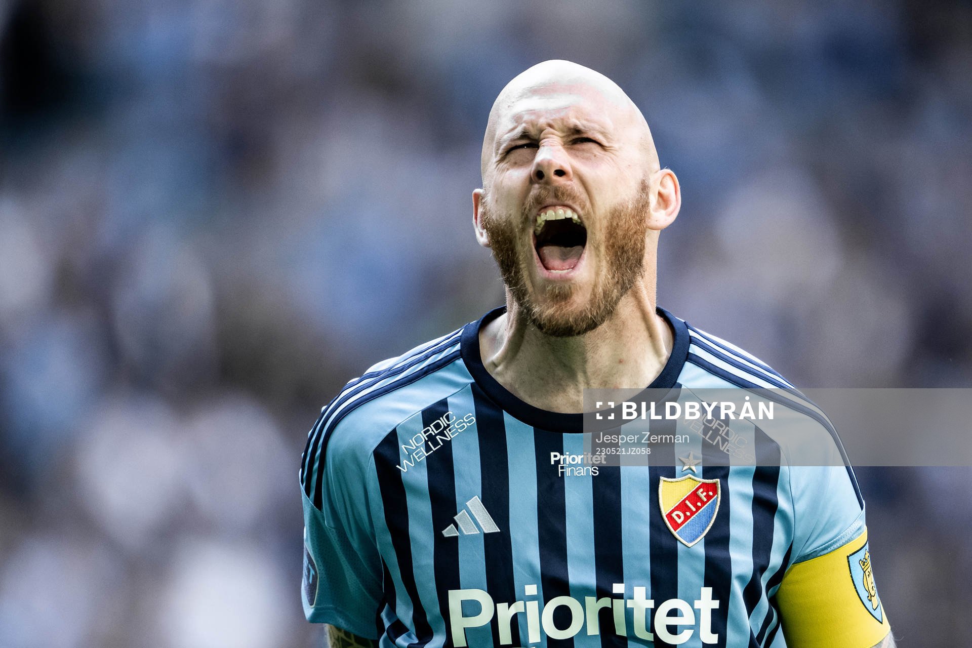 Djurgårdens Magnus Eriksson jublar