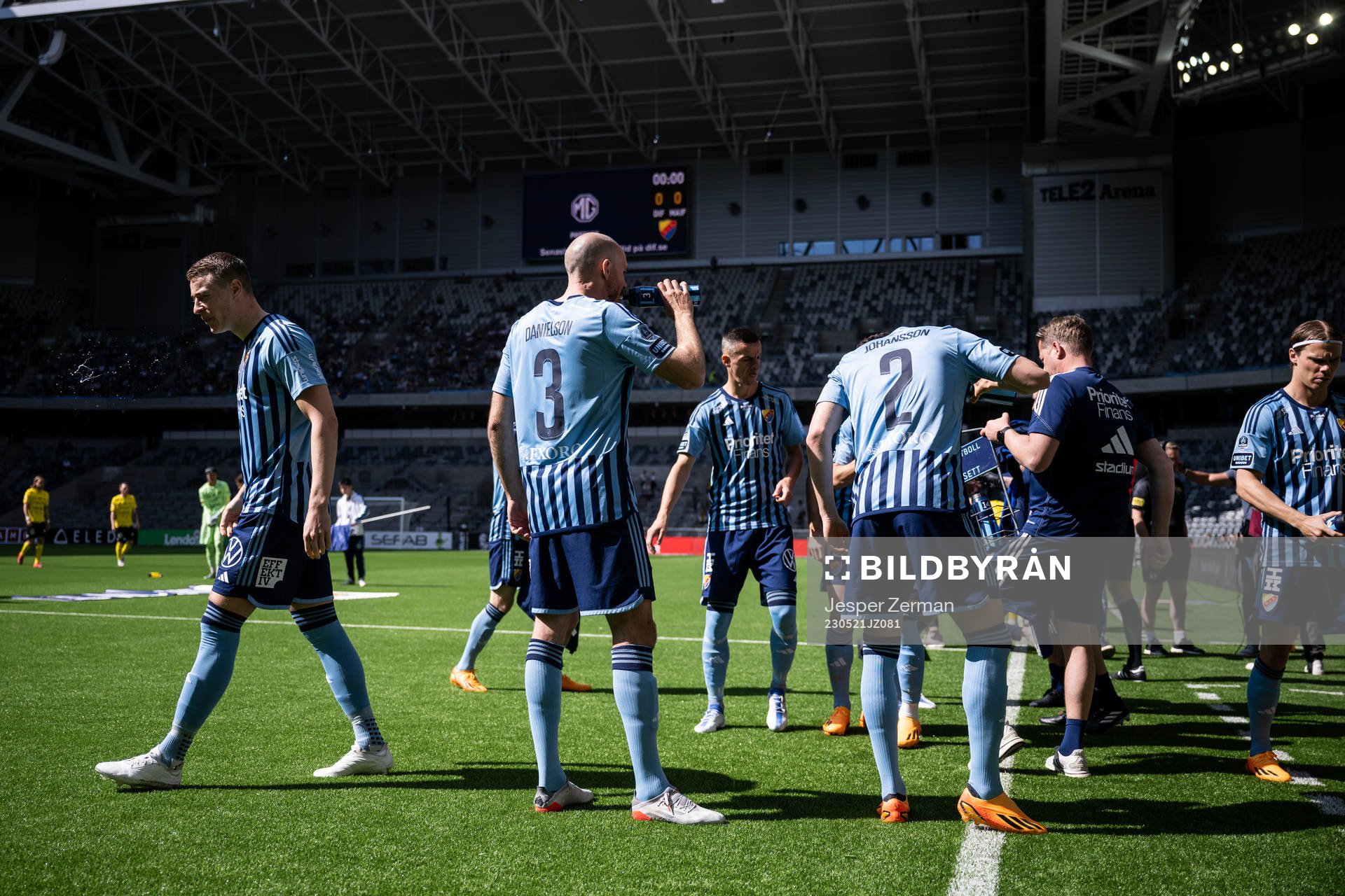 Djurgårdens Jesper Löfgren, Marcus Danielson, Haris