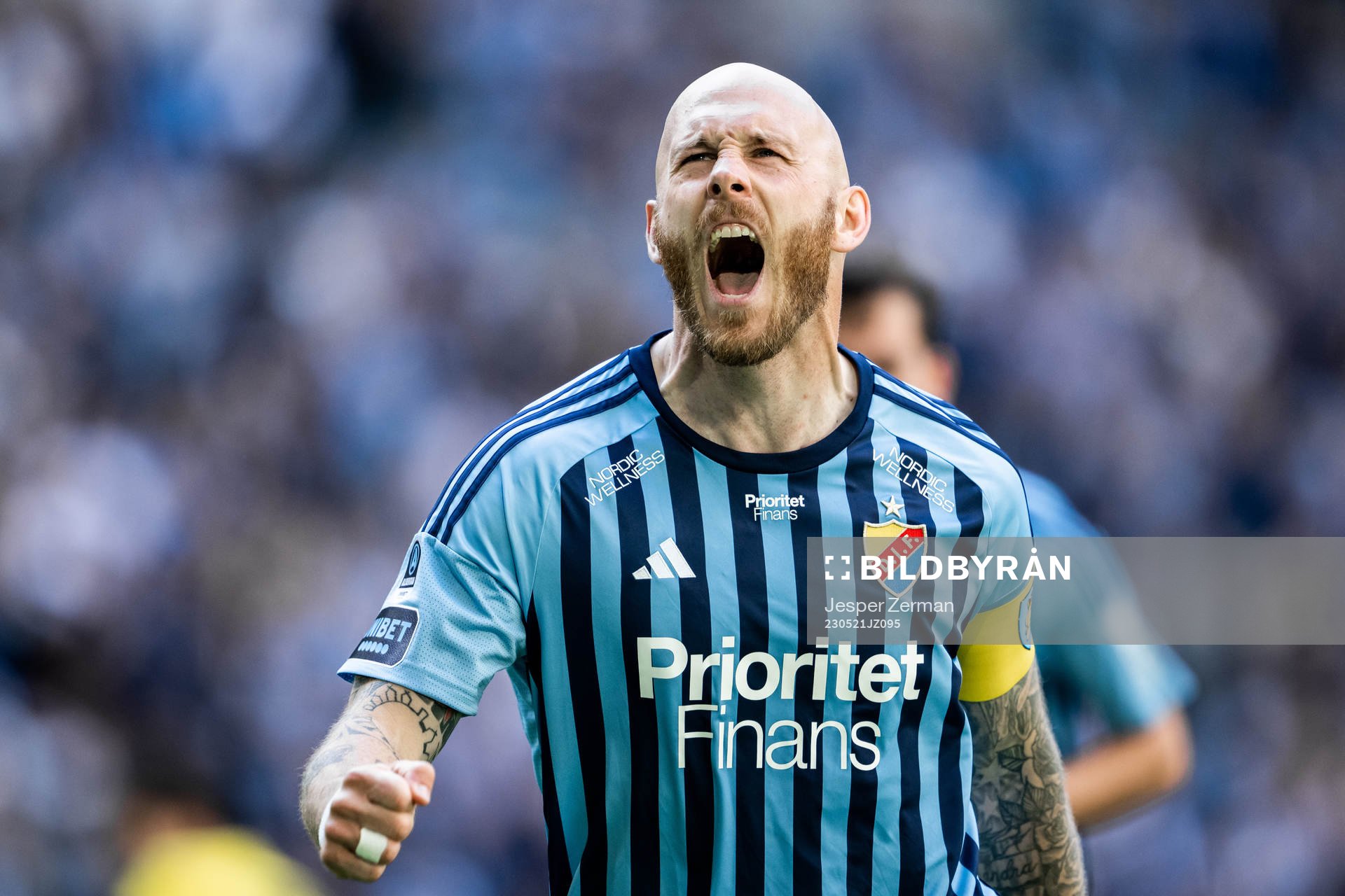 Djurgårdens Magnus Eriksson jublar