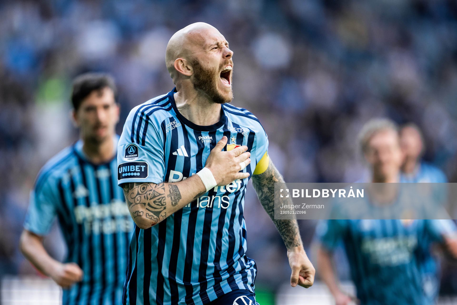 Djurgårdens Magnus Eriksson jublar