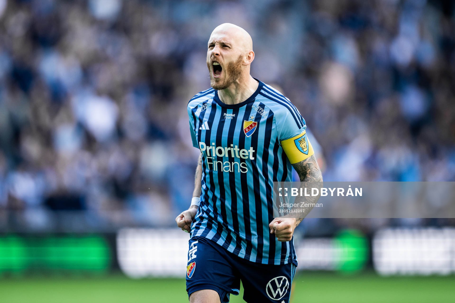 Djurgårdens Magnus Eriksson jublar