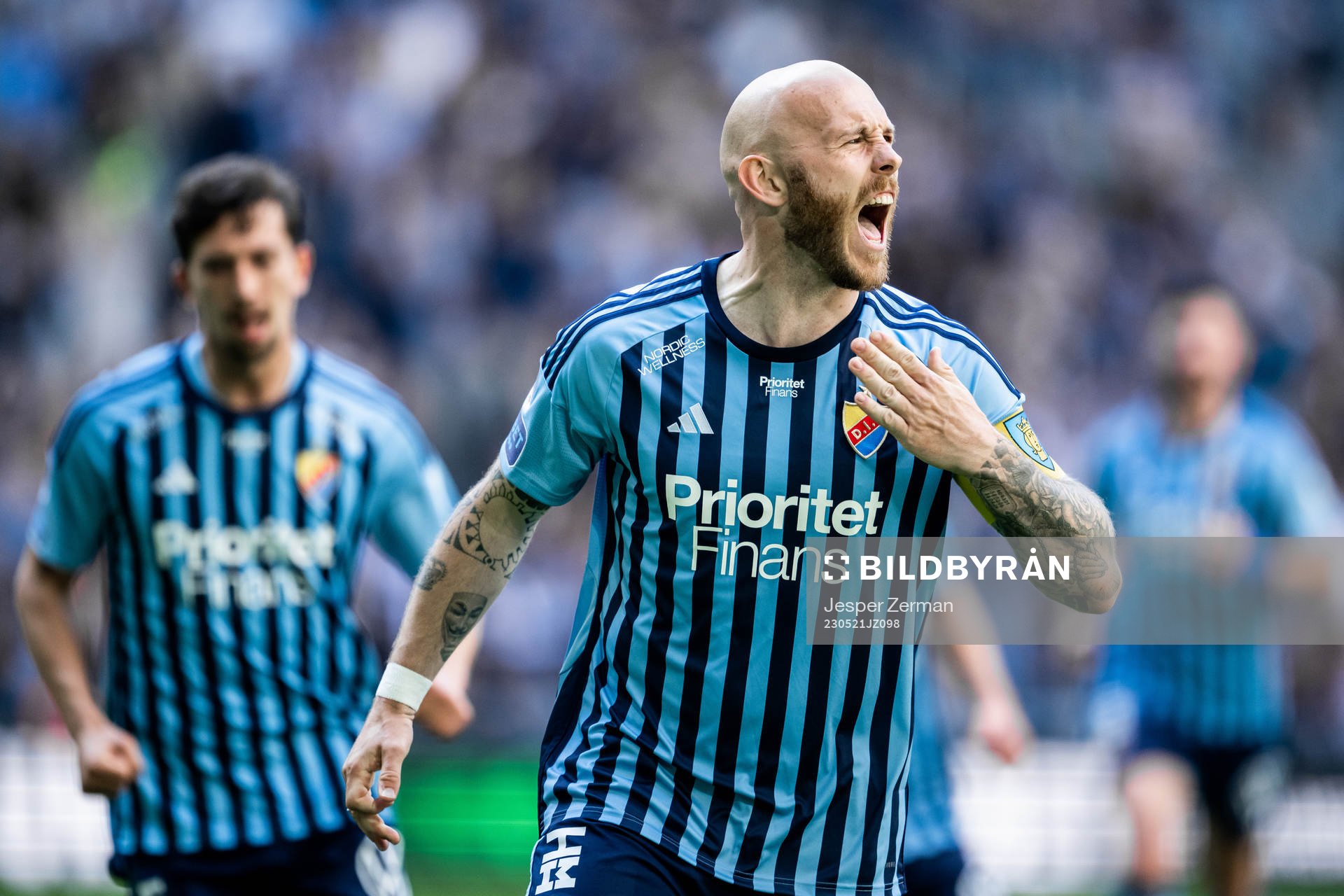 Djurgårdens Magnus Eriksson jublar