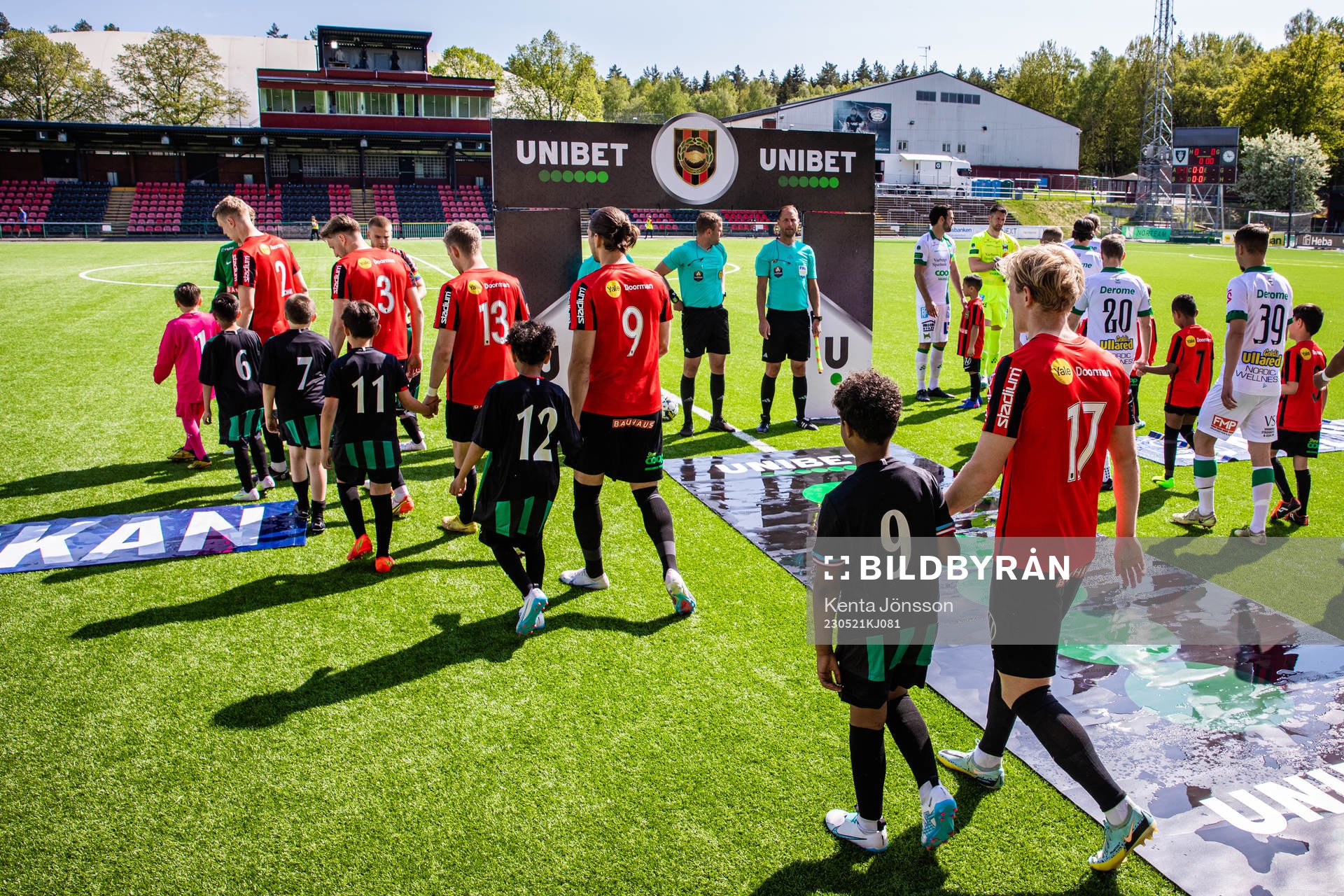 Brommapojkarnas och Varbergs spelare