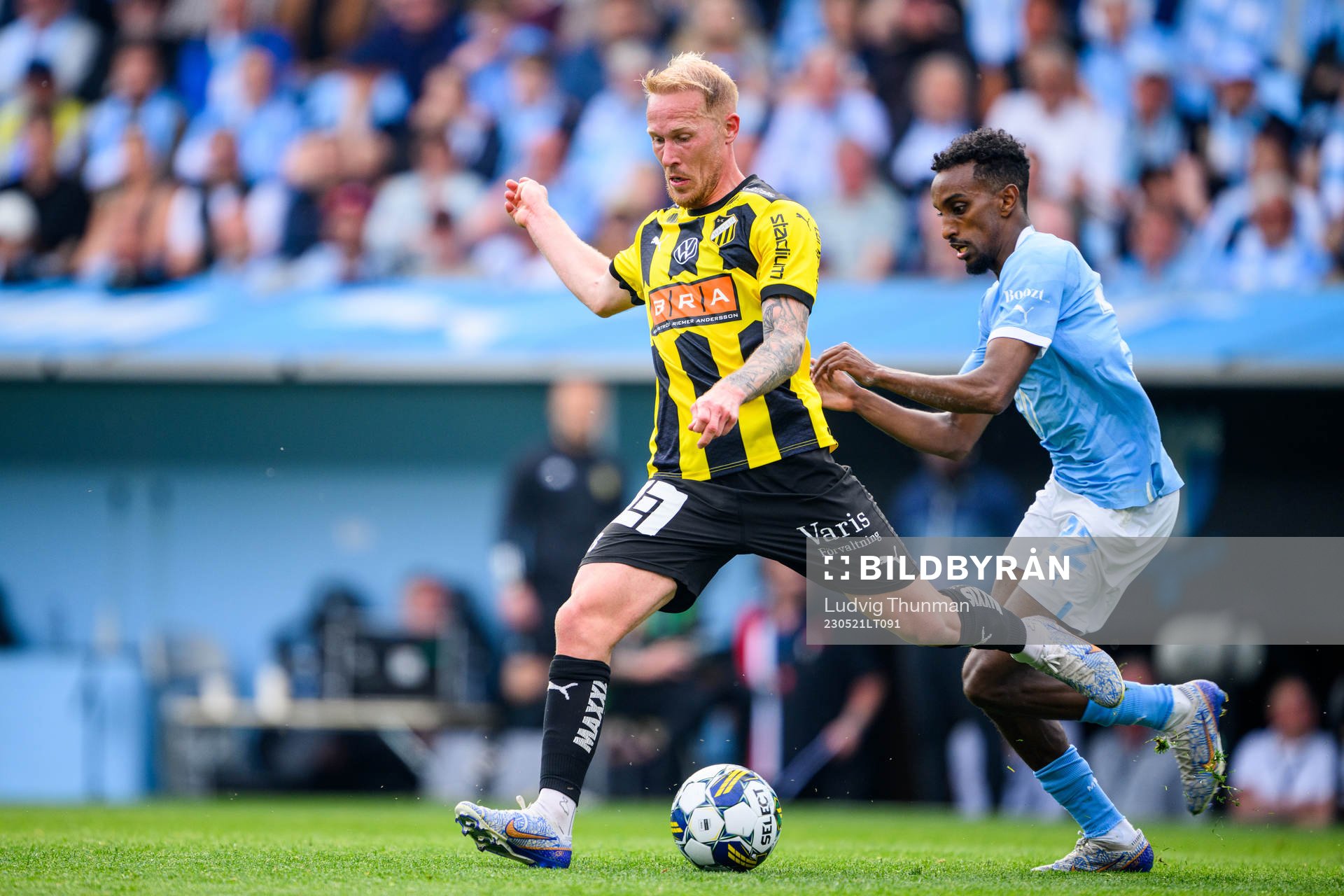 Häckens Mikkel Rygaard Jensen och Malmö FFs Taha Ali