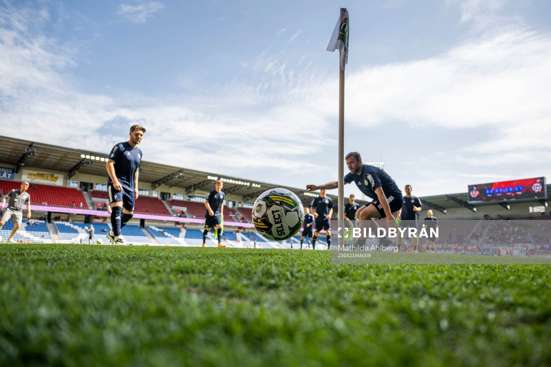 Utsiktens spelare värmer upp