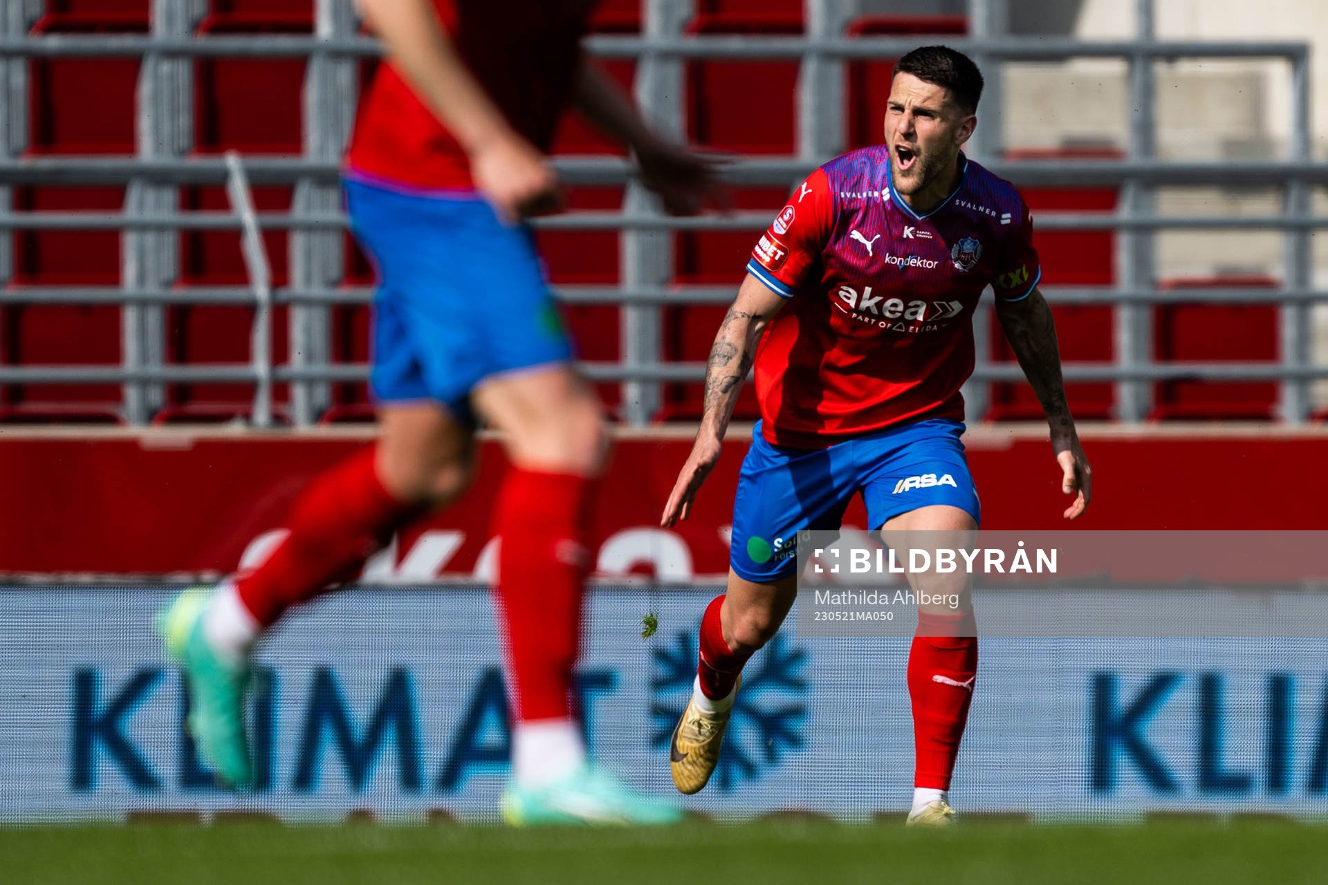 Helsingborgs Oliver Stojanovic Fredin reagerar