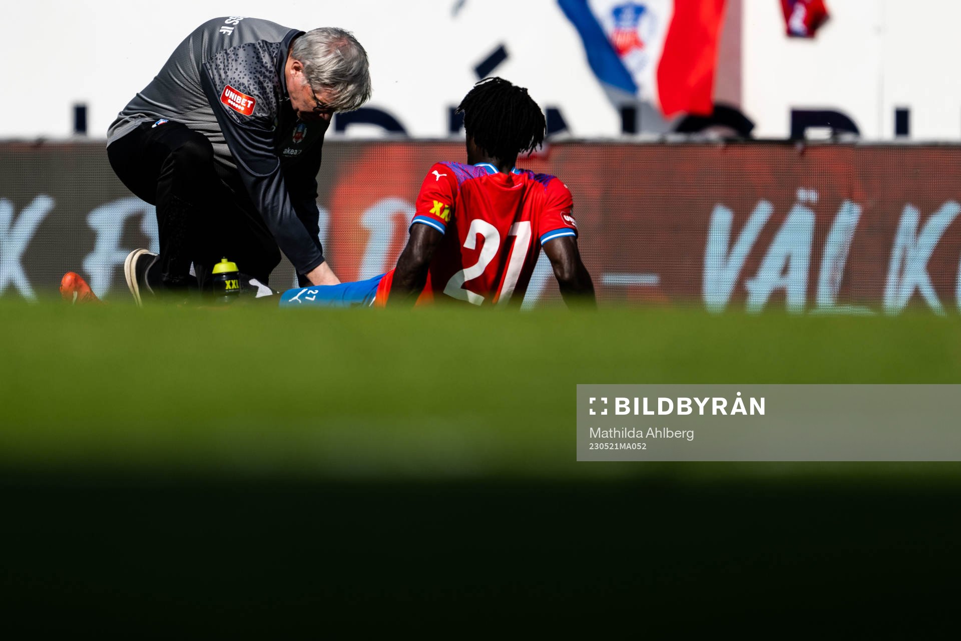 Helsingborgs Benjamin Acquah har ont