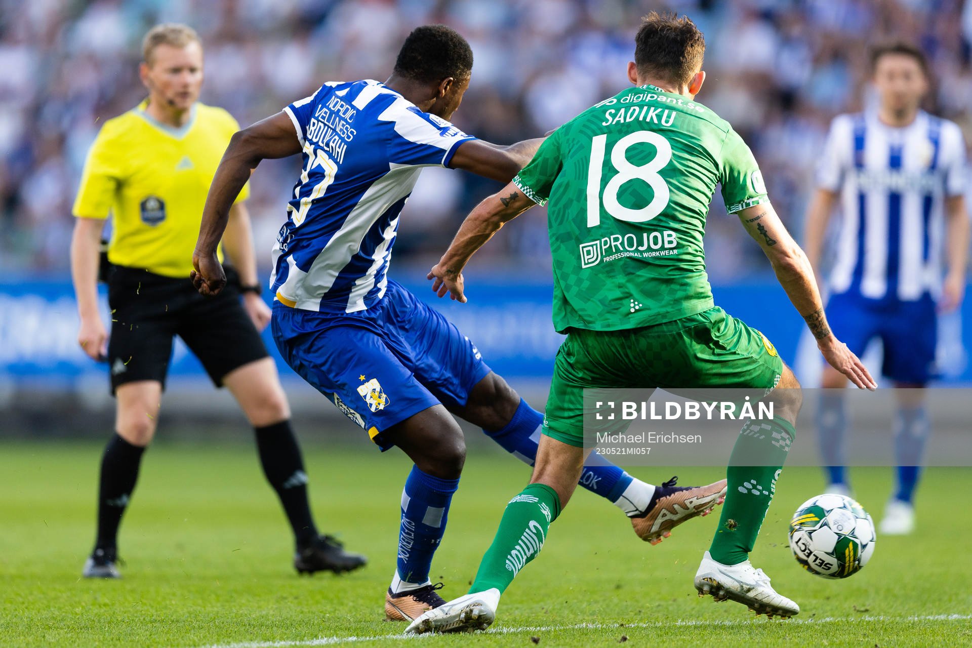 IFK Göteborgs Suleiman Abdullahi och Hammarbys Loret Sadiku