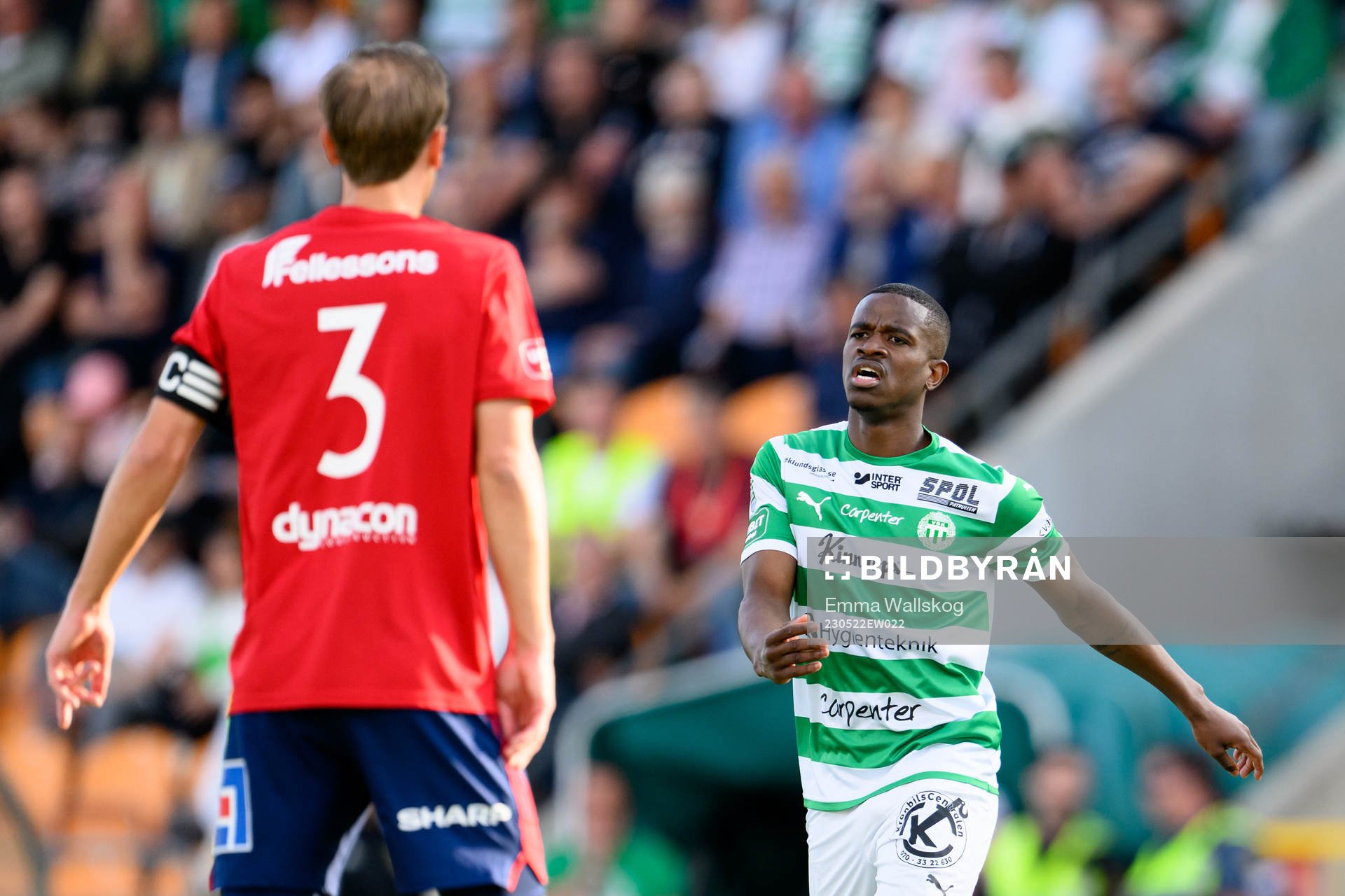 Västerås SKs Jaheem Burke deppar