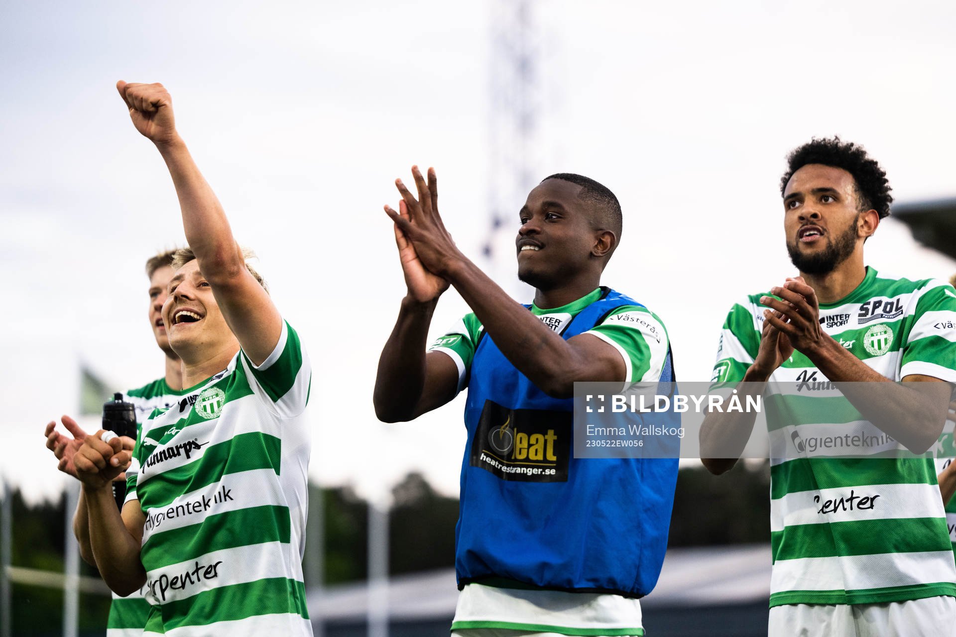 Västerås SKs Simon Gefvert, Jaheem Burke och Alex Douglas