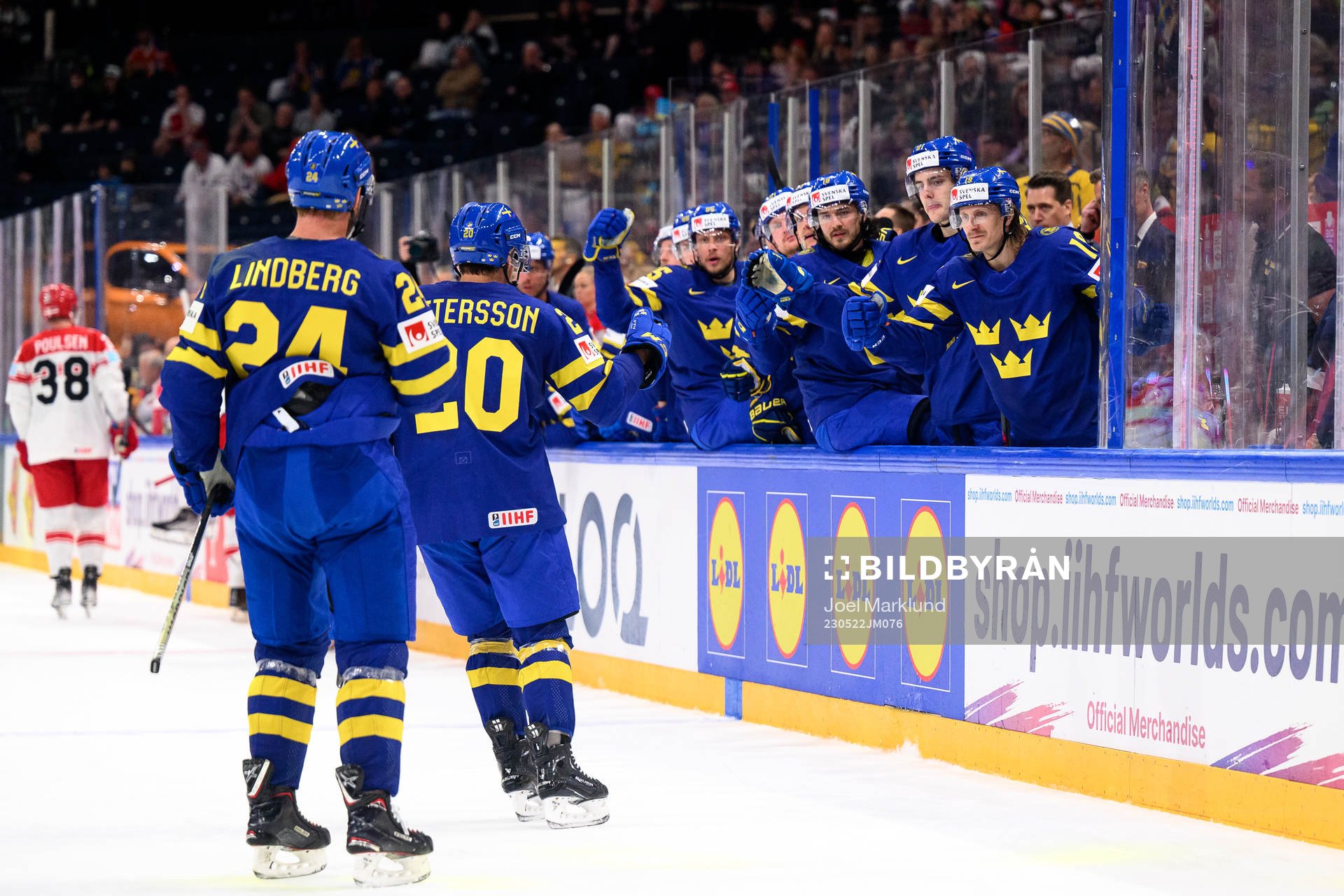 André Petersson of Sweden celebrates