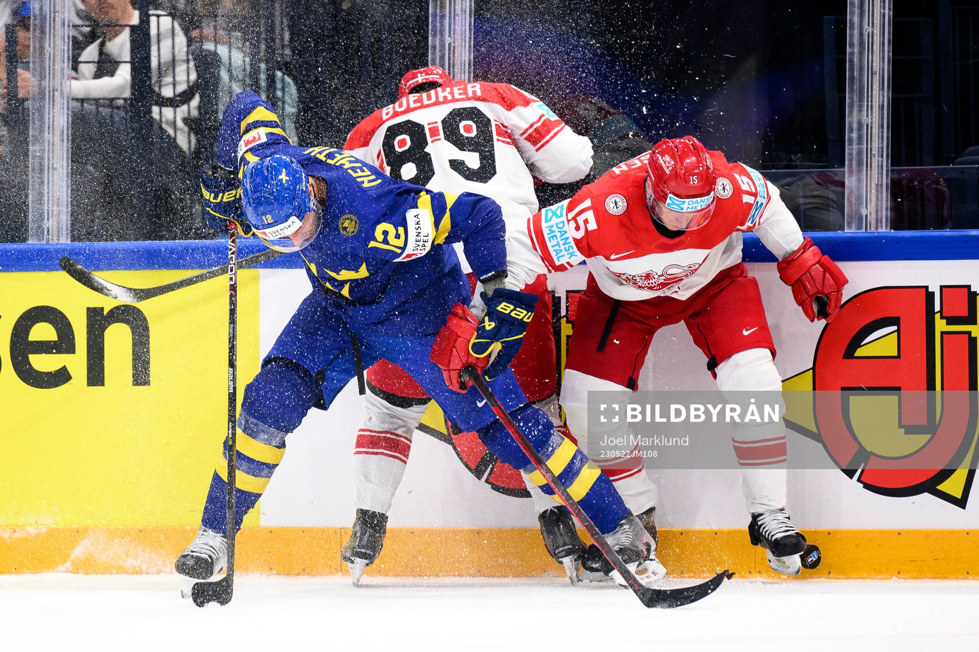 Patrik Nemeth of Sweden against Mikkel Bødker and Matias