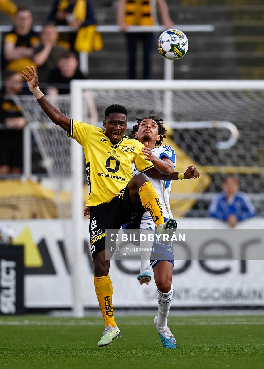 Elfsborgs Michael Baidoo och IFK Norrköpings Jesper Ceesay