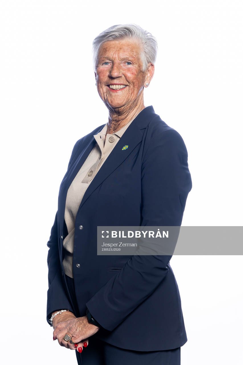 Lena Wallgren från Svenska fotbollförbundets styrelse poserar för ett porträtt den 23 maj 2023 i Stockholm. 