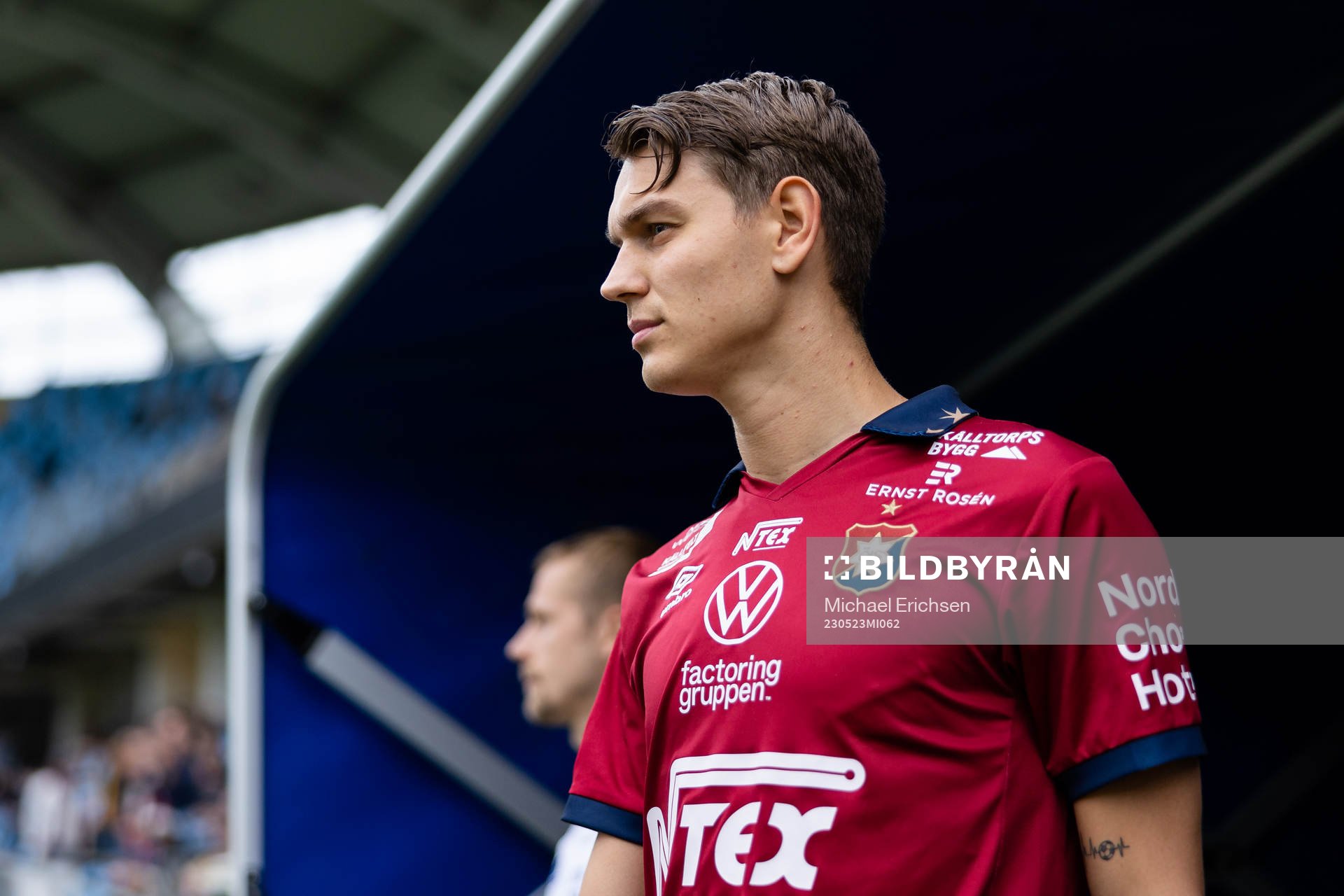 Örgrytes Noah Christoffersson innan fotbollsmatchen i