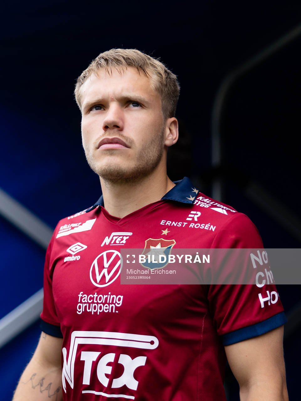 Örgrytes Hampus Dahlqvist  innan fotbollsmatchen i