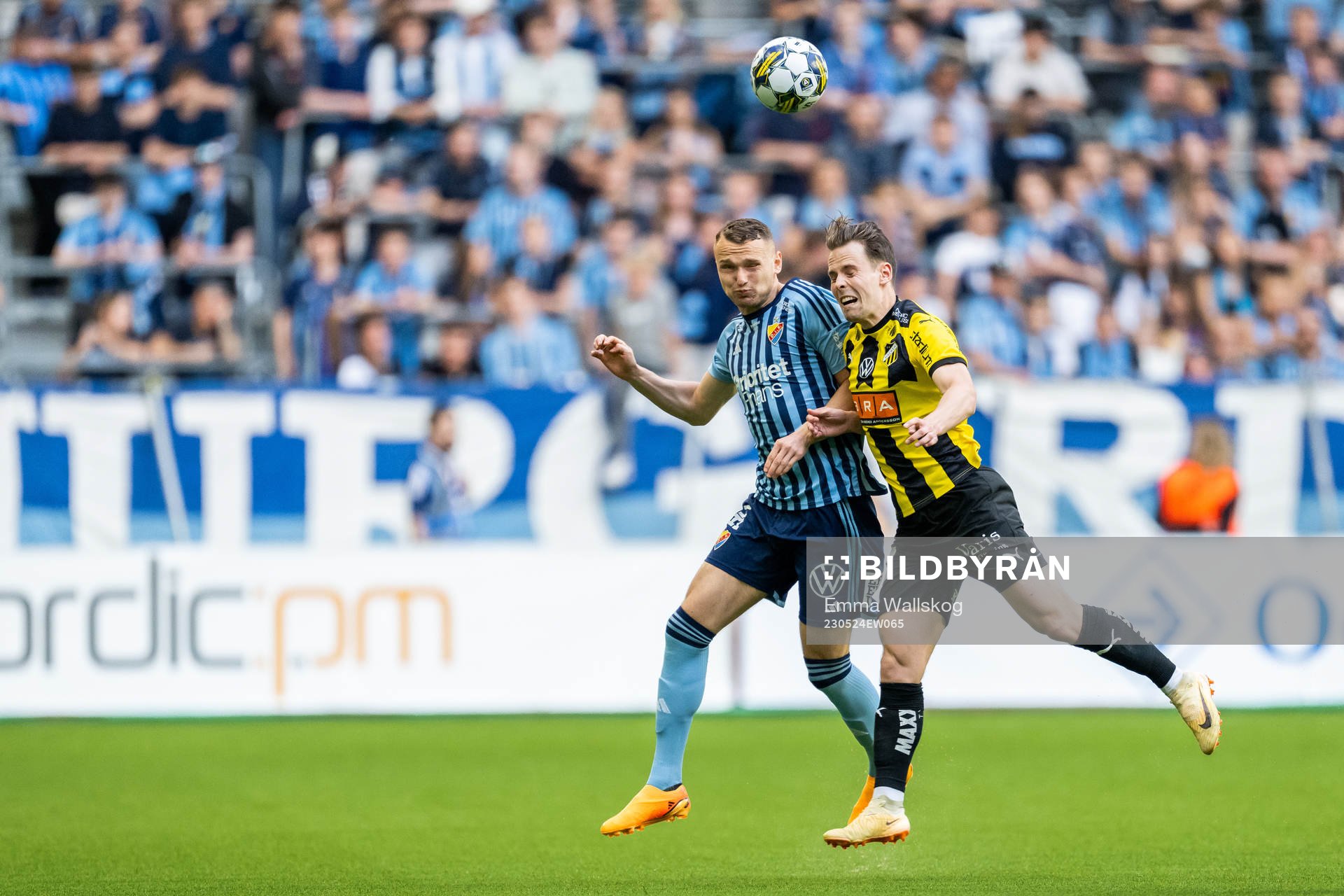 Djurgårdens Piotr Johansson och Häckens Lars Olden Larsen