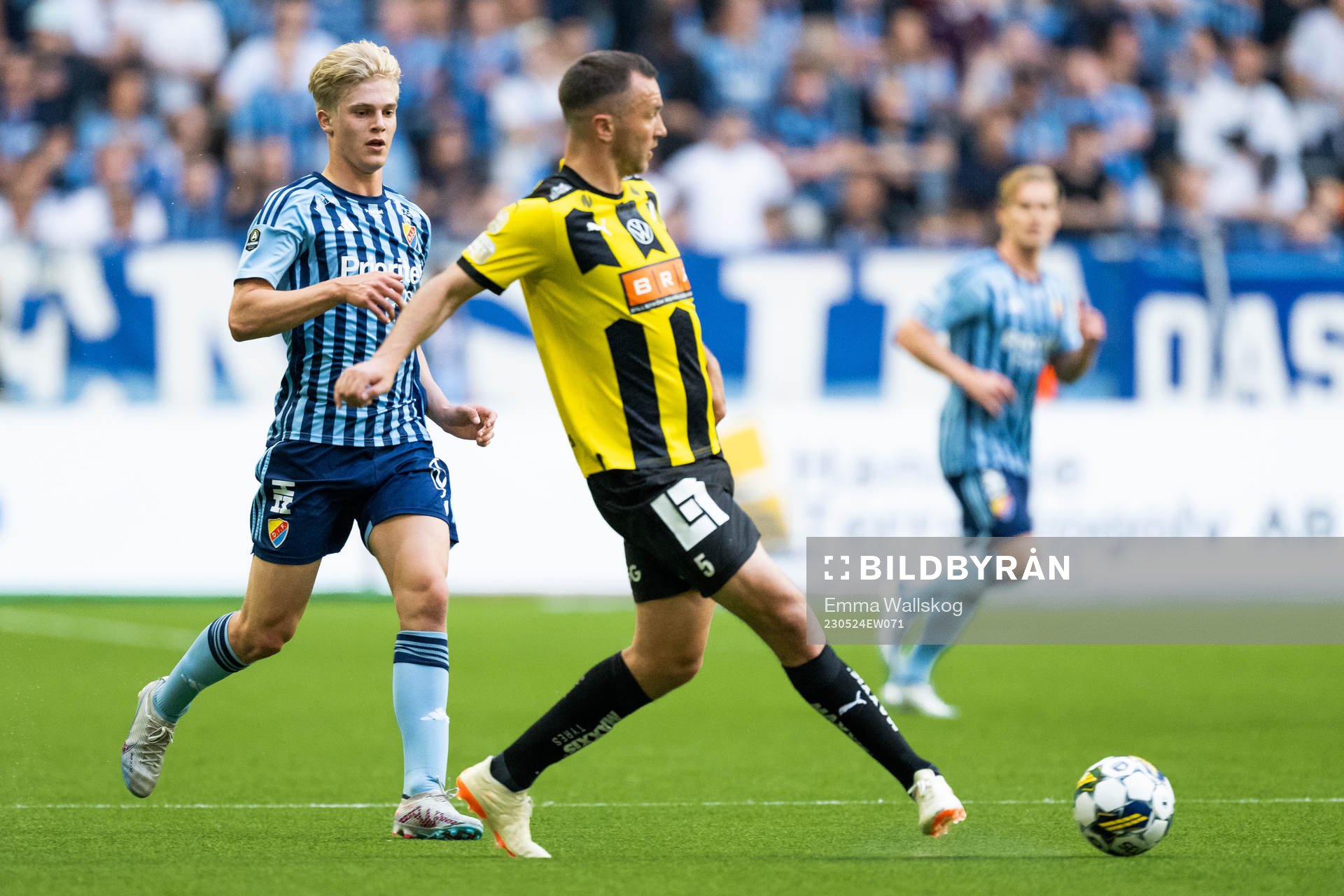 Djurgårdens Lucas Bergvall och Häckens Even Hovland